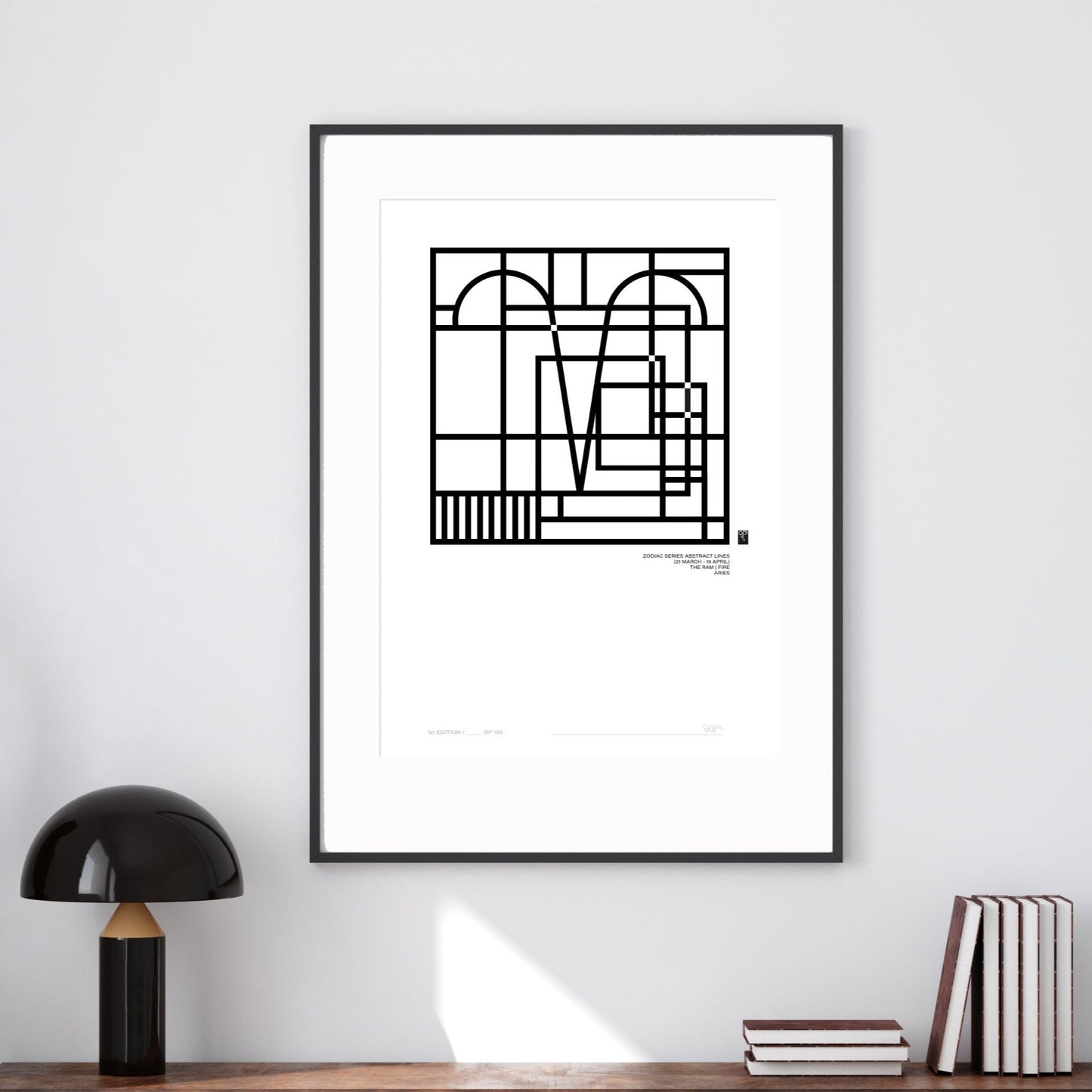 Zodiac Series - Abstract Lines - Aries - Limited Edition Print
