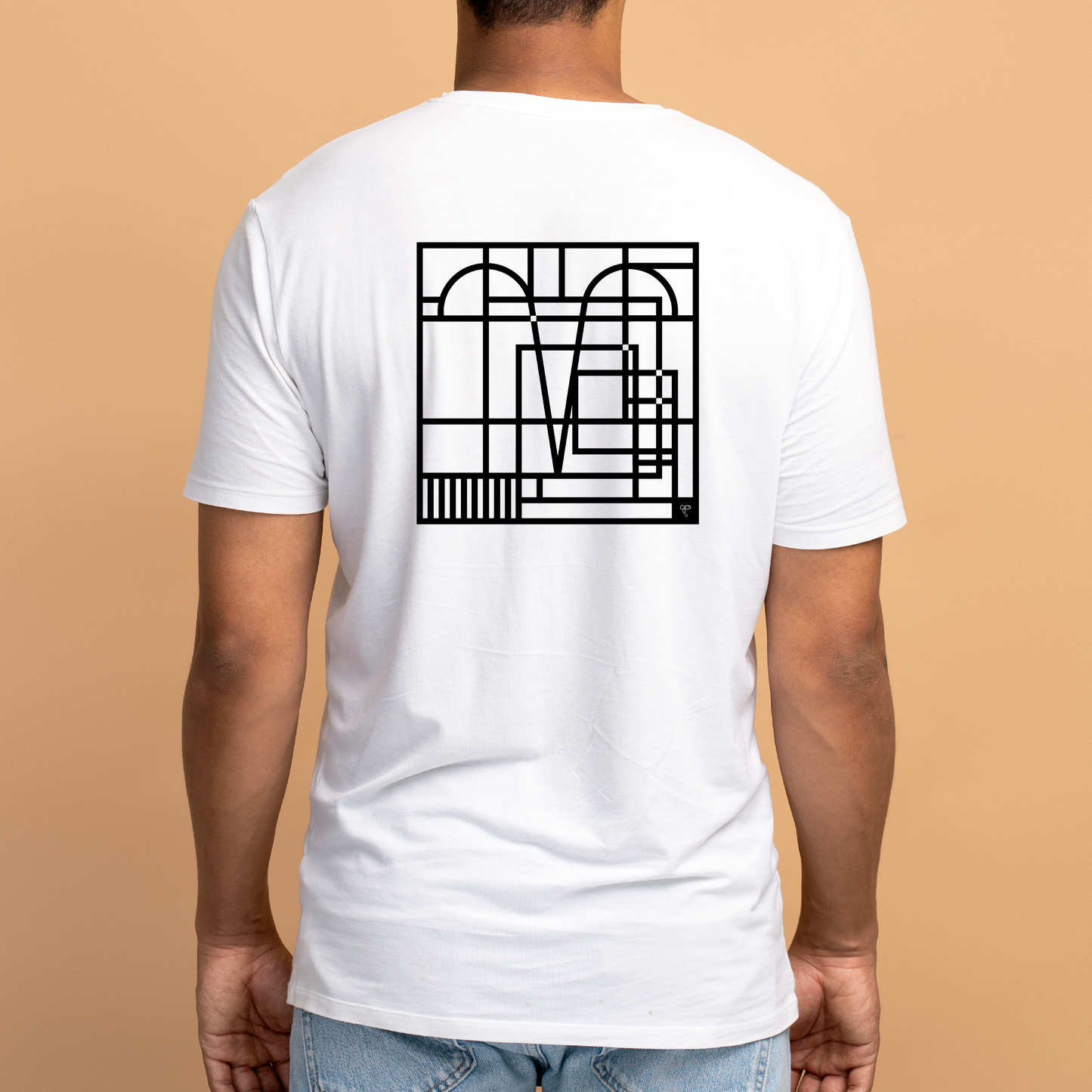 Zodiac Series Abstract Lines Aries | Unisex T-Shirt - White