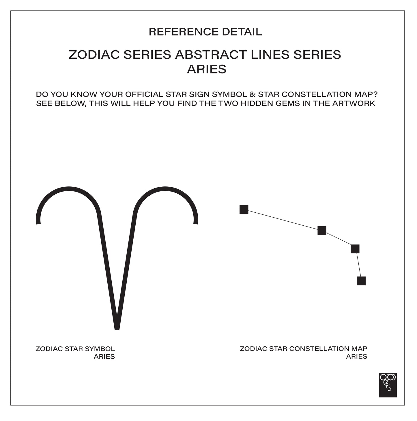 Zodiac Series - Abstract Lines - Aries - Limited Edition Print