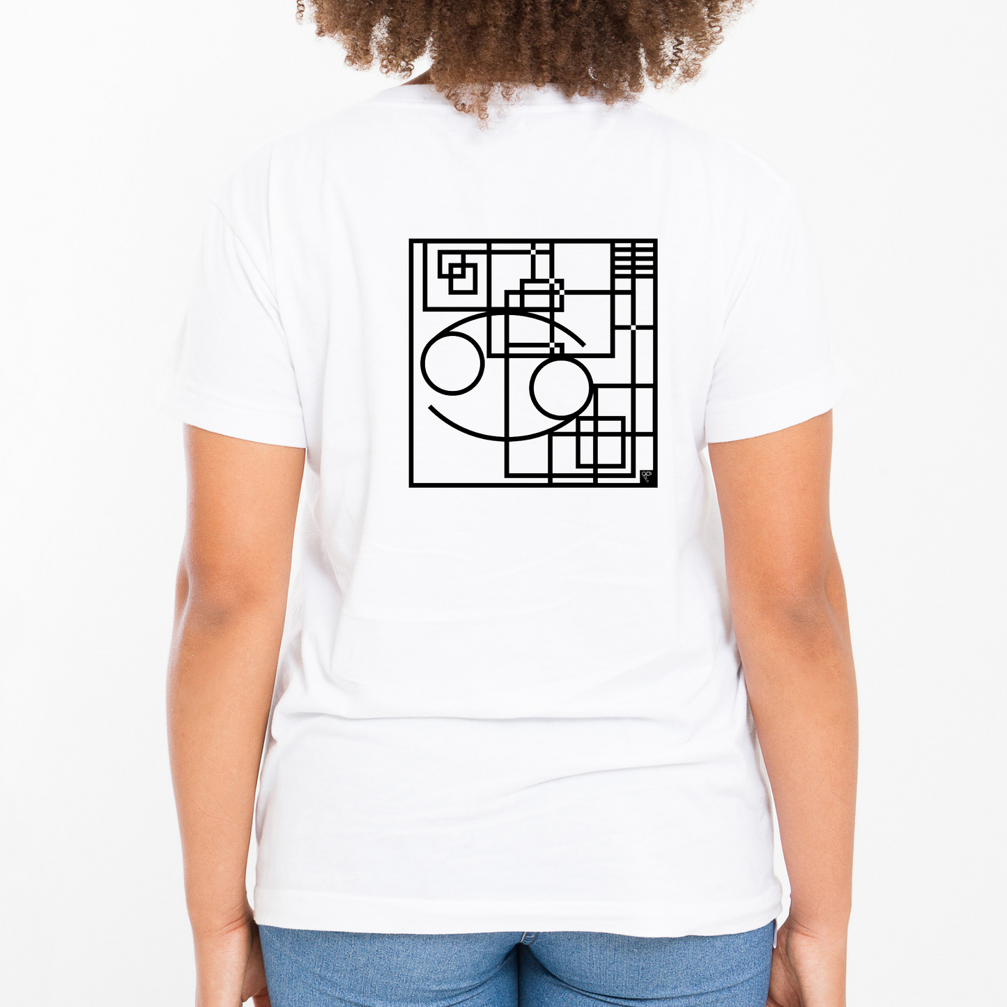 Zodiac Series Abstract Lines Cancer | Unisex T-Shirt - White