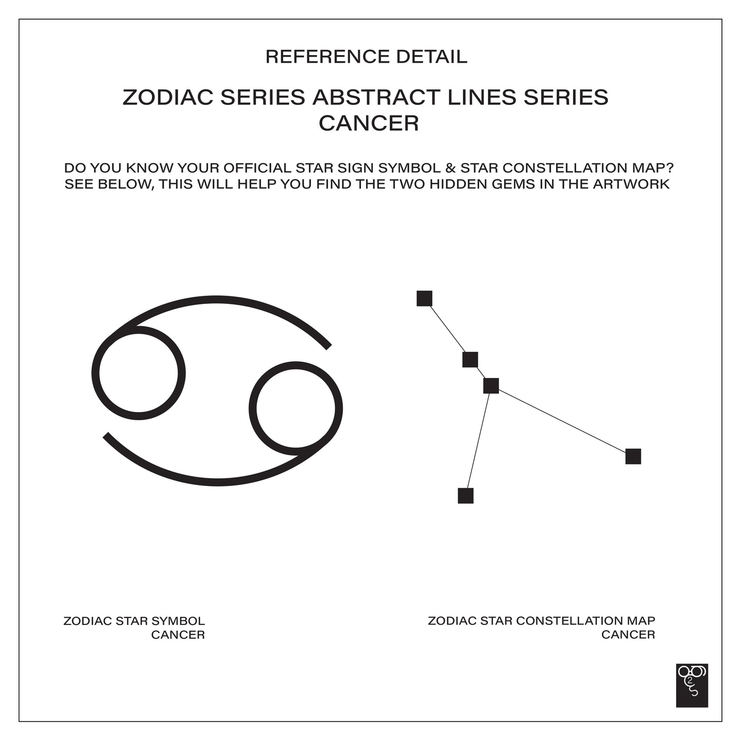 Zodiac Series - Abstract Lines - Cancer - Limited Edition Prints