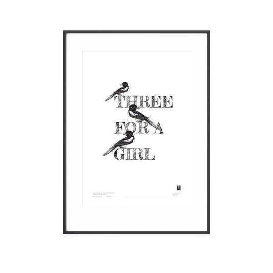 The Curious Magpie Series - Three For A Girl - Limited Edition Print