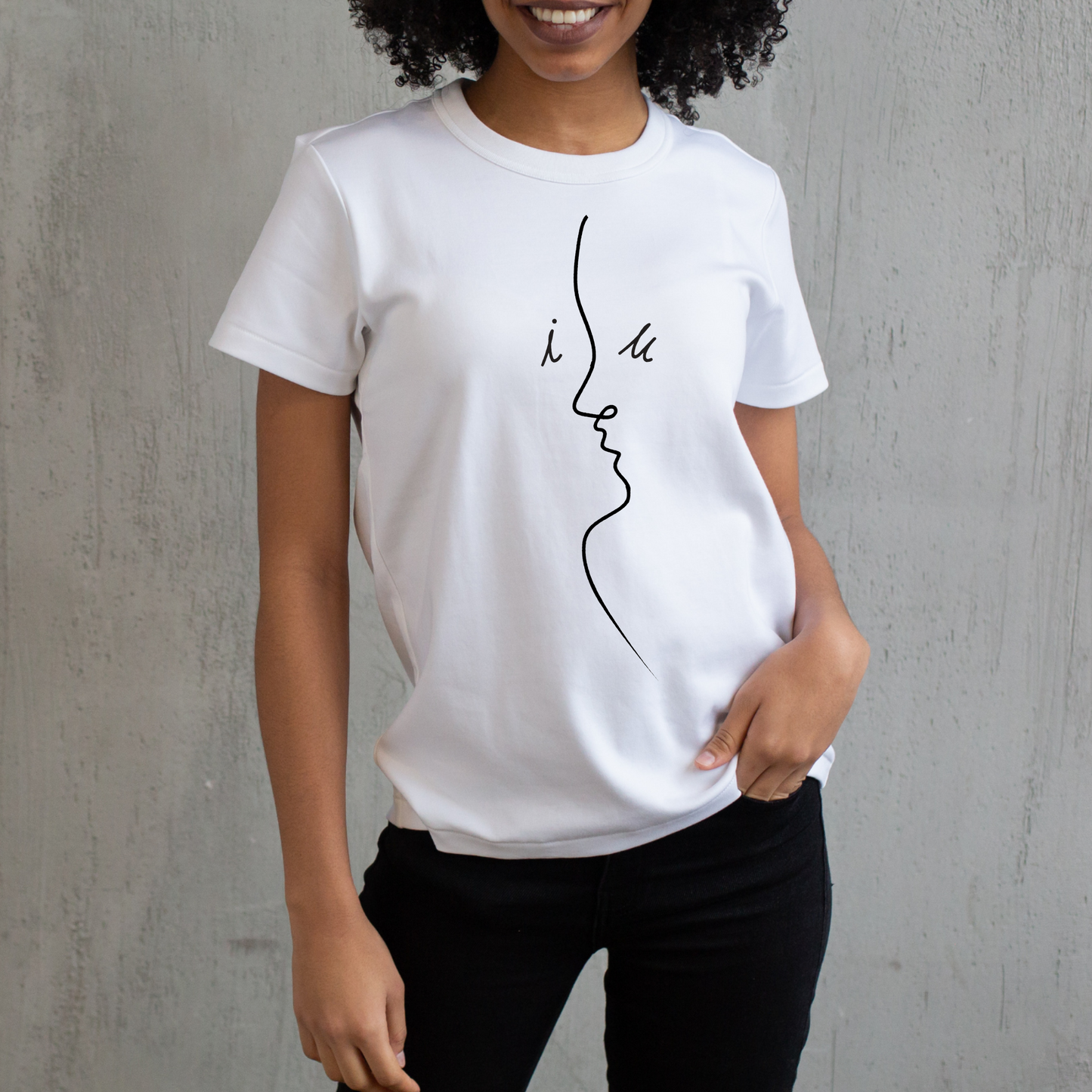 L.Lines Series - I.L.U | Unisex T-Shirt - White