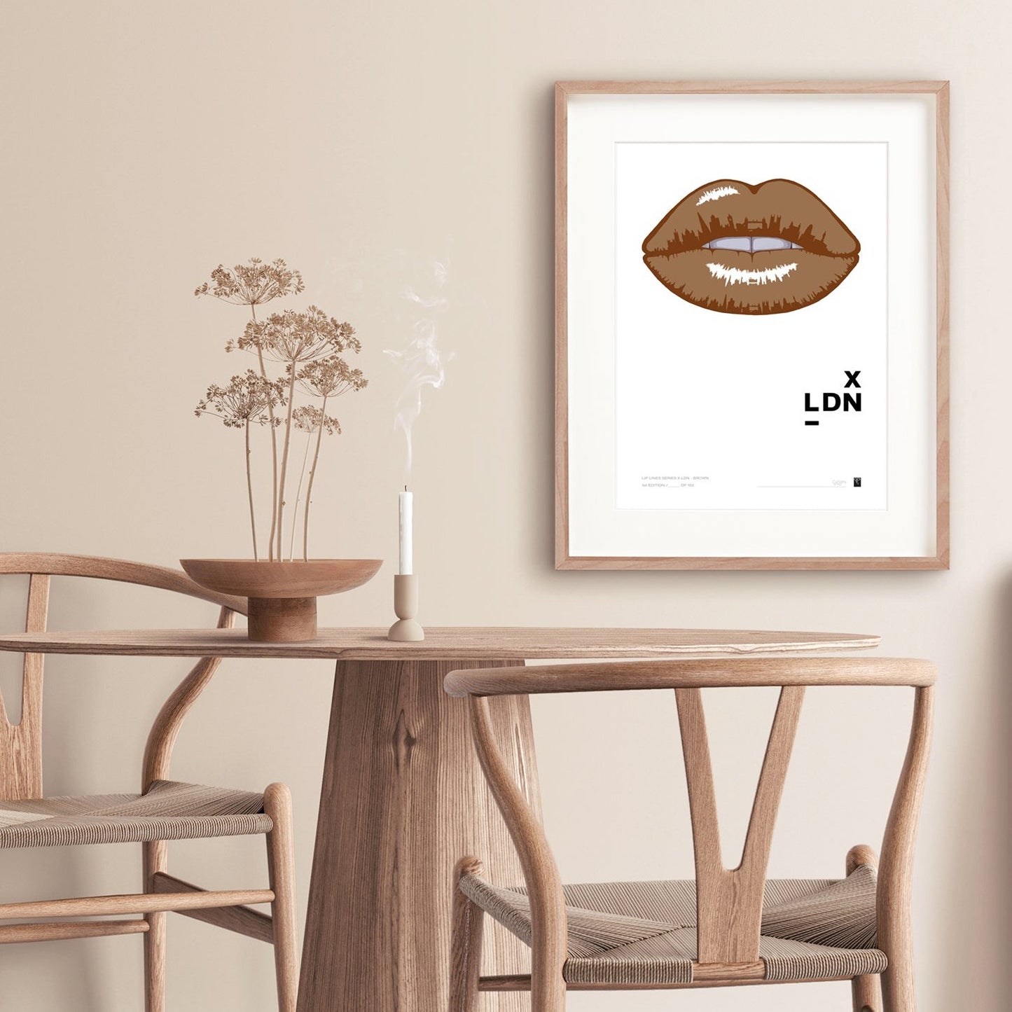 Lip Lines Series X LDN - Brown - Limited Edition Print
