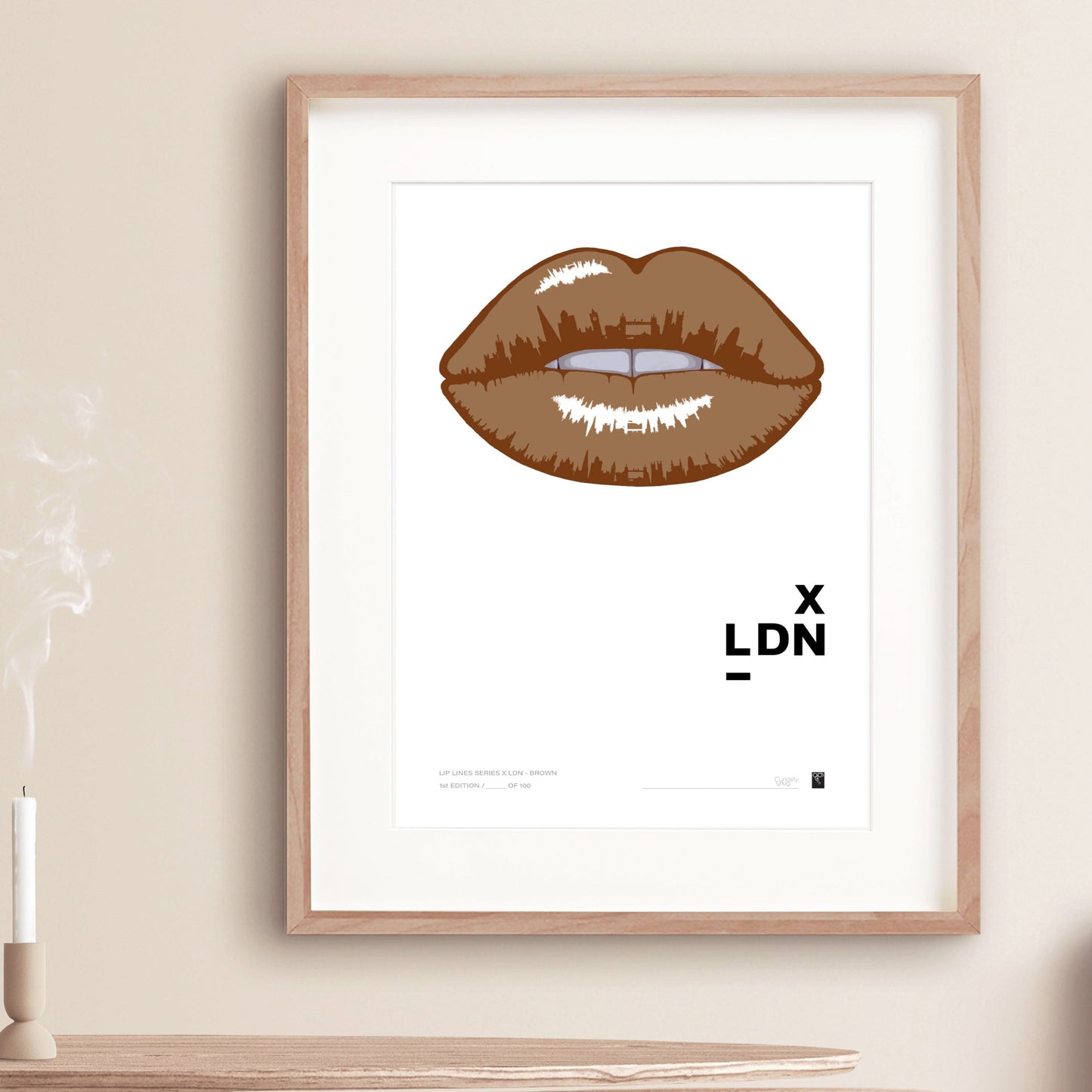 Lip Lines Series X LDN - Brown - Limited Edition Print