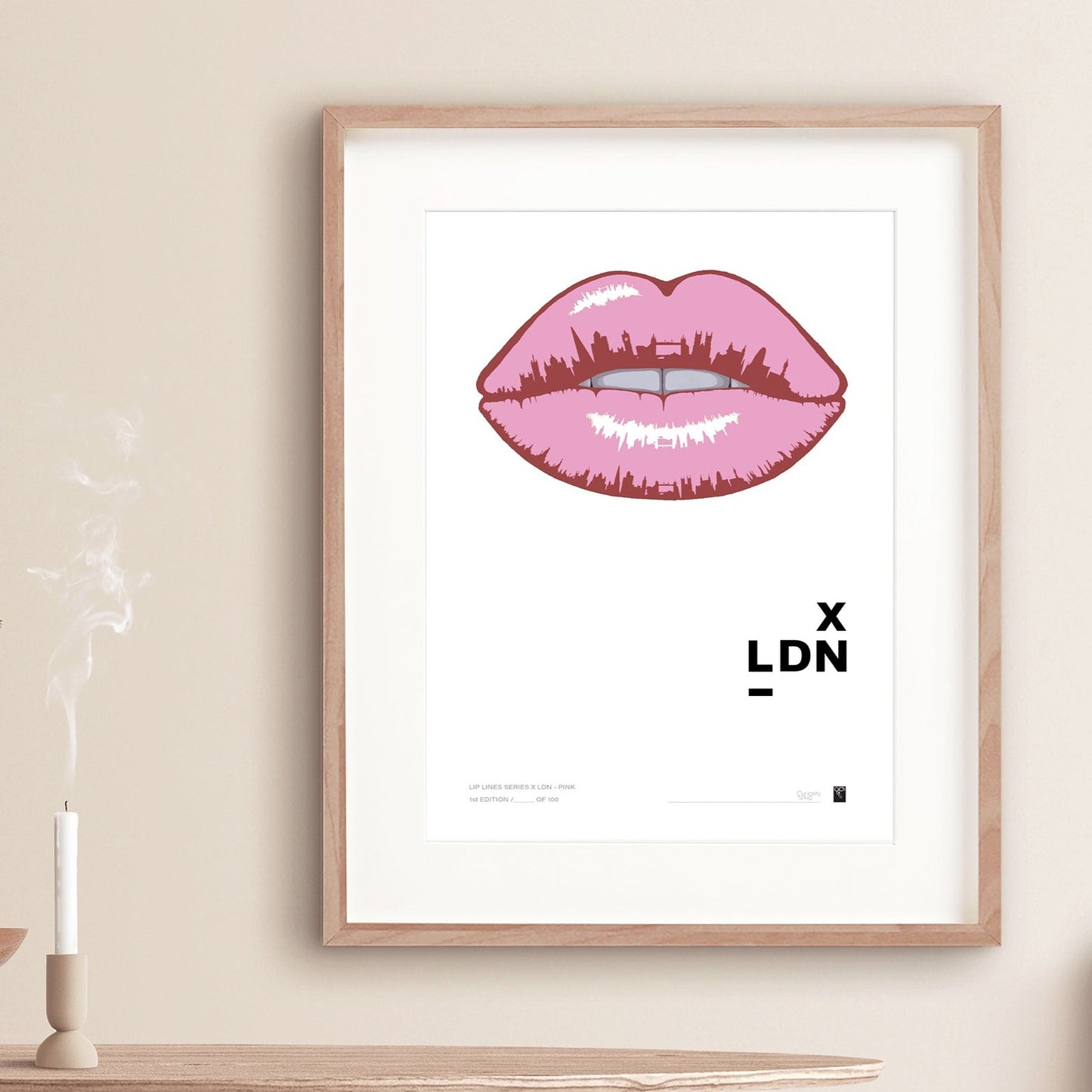 Lip Lines Series X LDN - Pink - Limited Edition Print