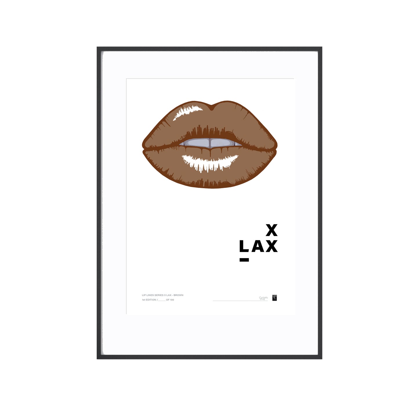 Lip Lines Series X LAX - Brown - Limited Edition Print