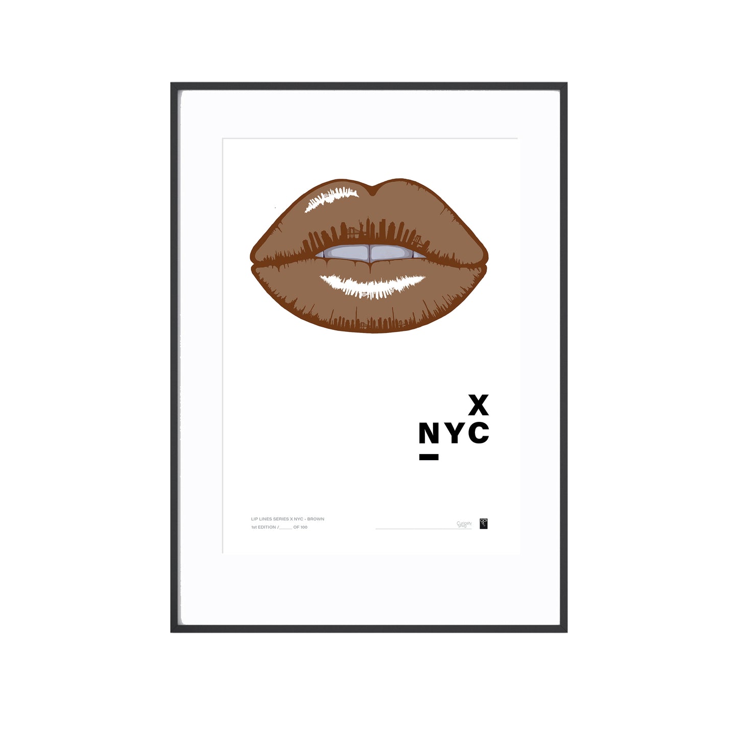 Lip Lines Series X NYC - Brown - Limited Edition Print