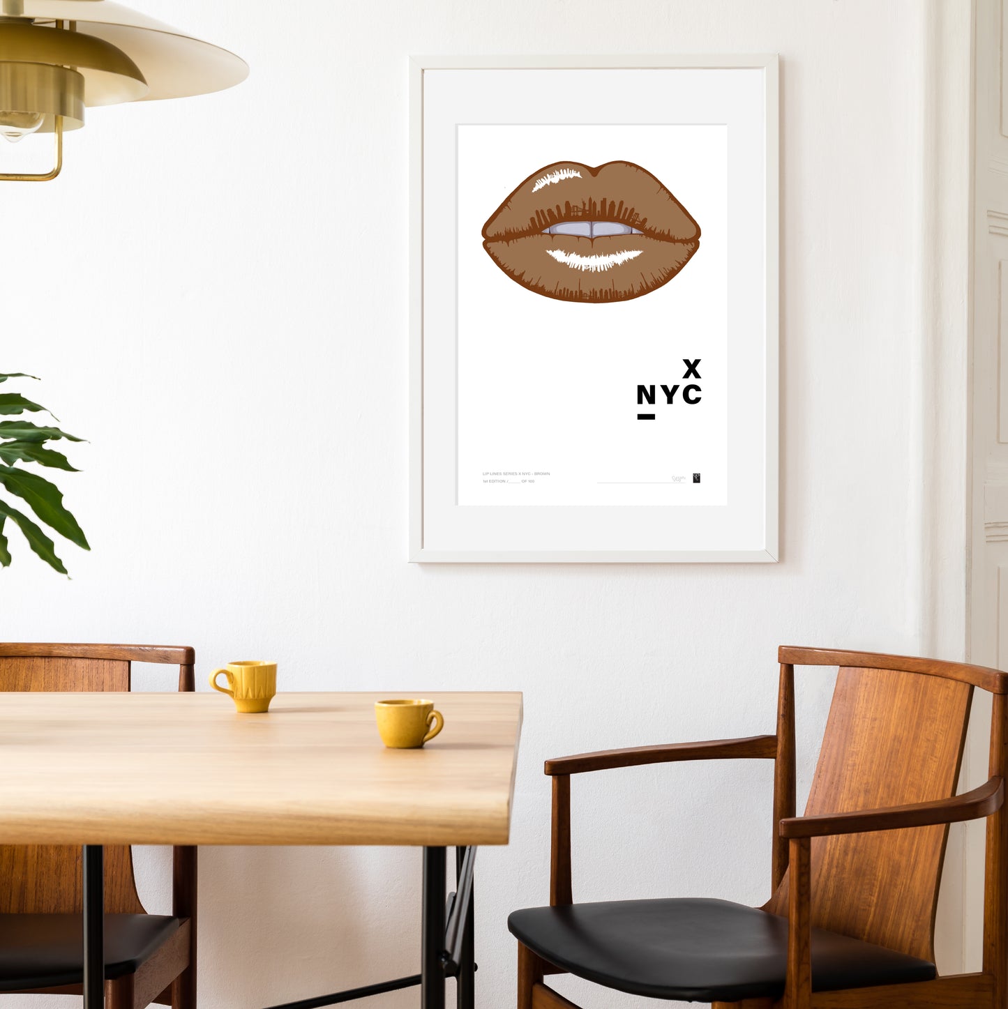 Lip Lines Series X NYC - Brown - Limited Edition Print