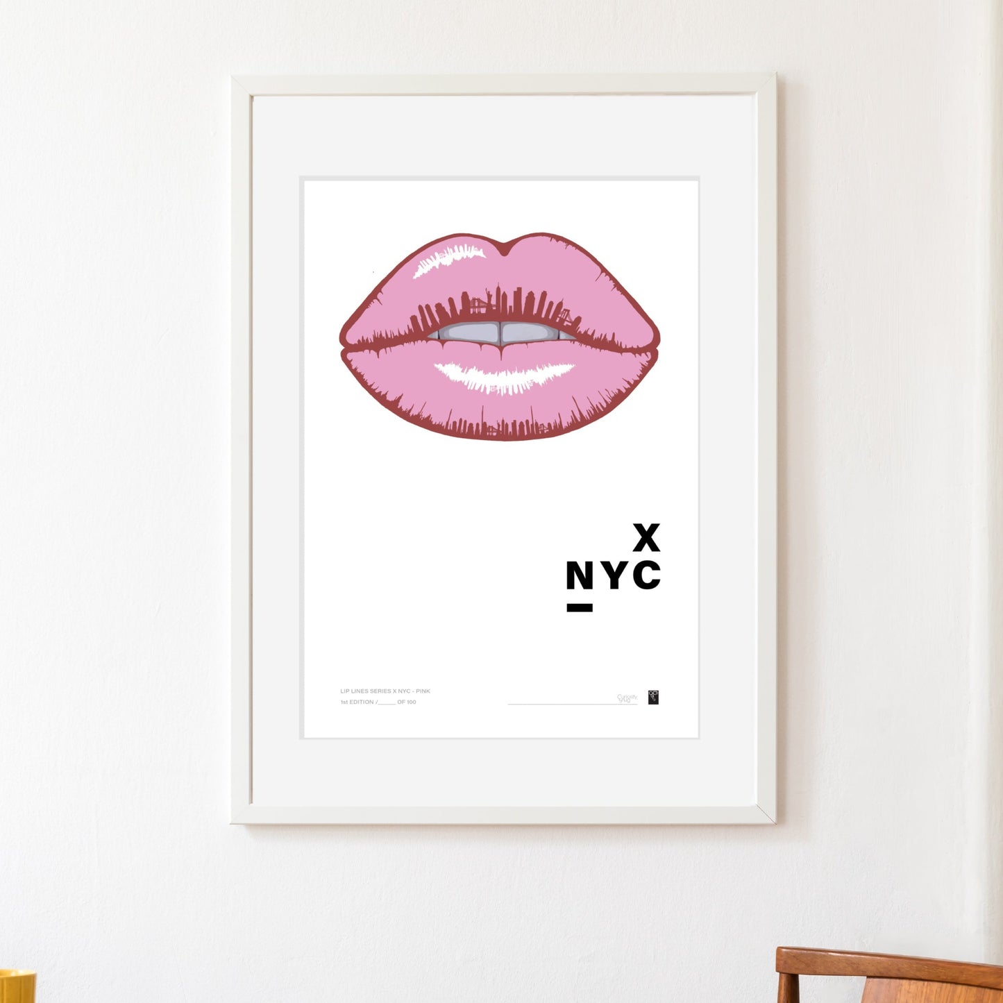 Lip Lines Series X NYC - Pink - Limited Edition Print