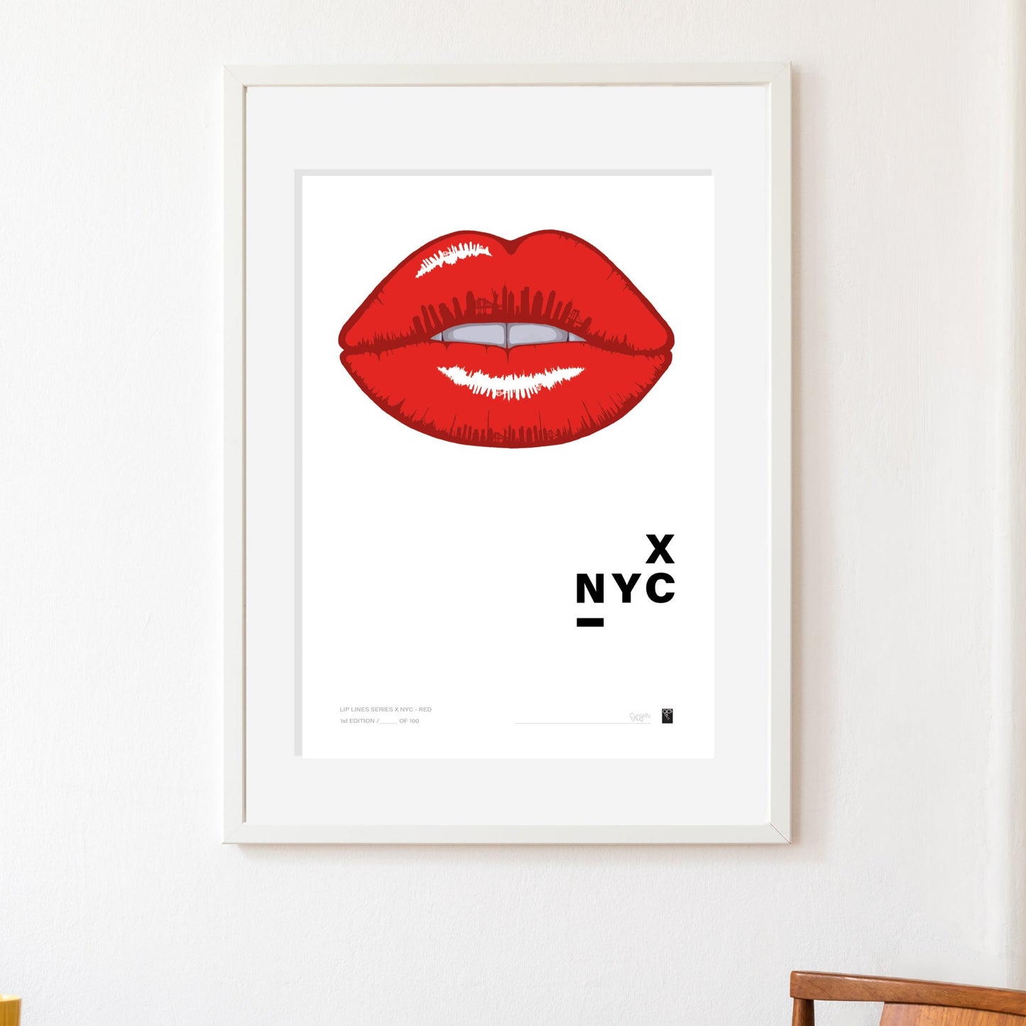 Lip Lines Series X NYC - Red - Limited Edition Print