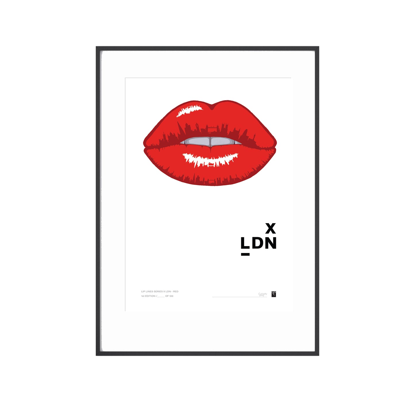 Lip Lines Series X LDN - Red - Limited Edition Print