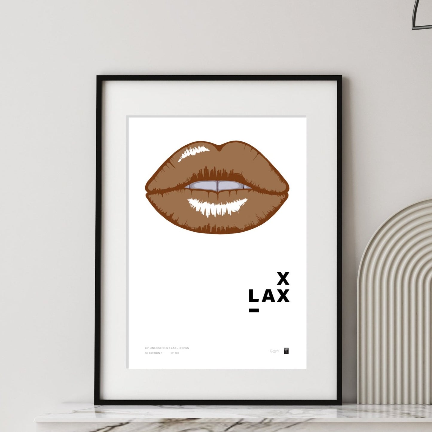 Lip Lines Series X LAX - Brown - Limited Edition Print