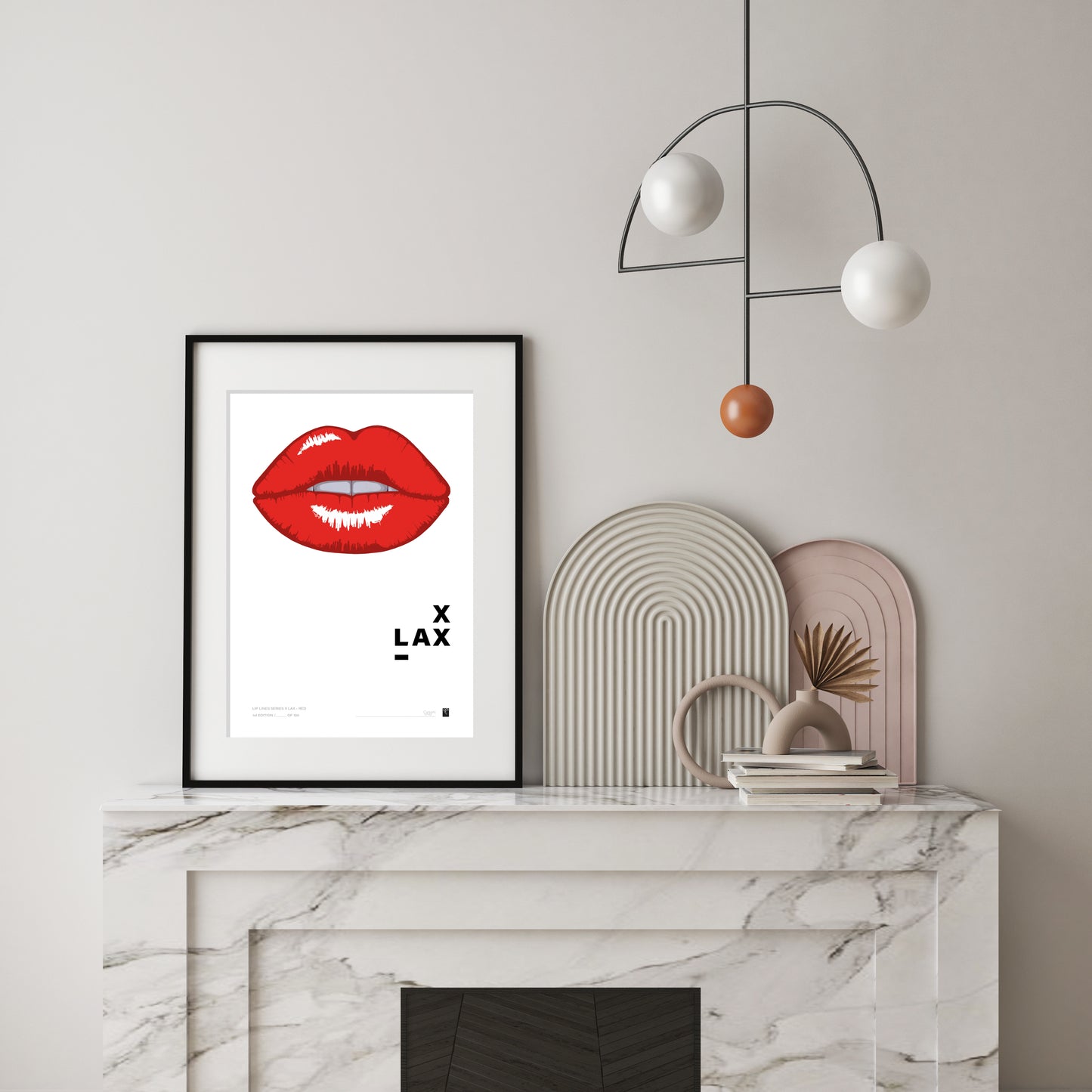 Lip Lines Series X LAX - Red - Limited Edition Print