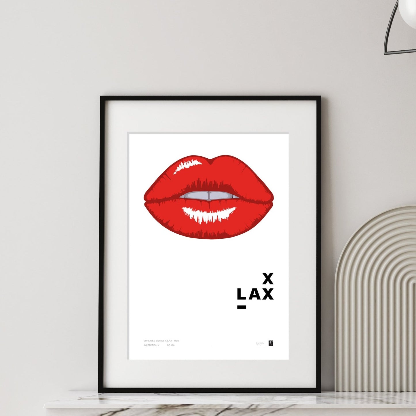 Lip Lines Series X LAX - Red - Limited Edition Print