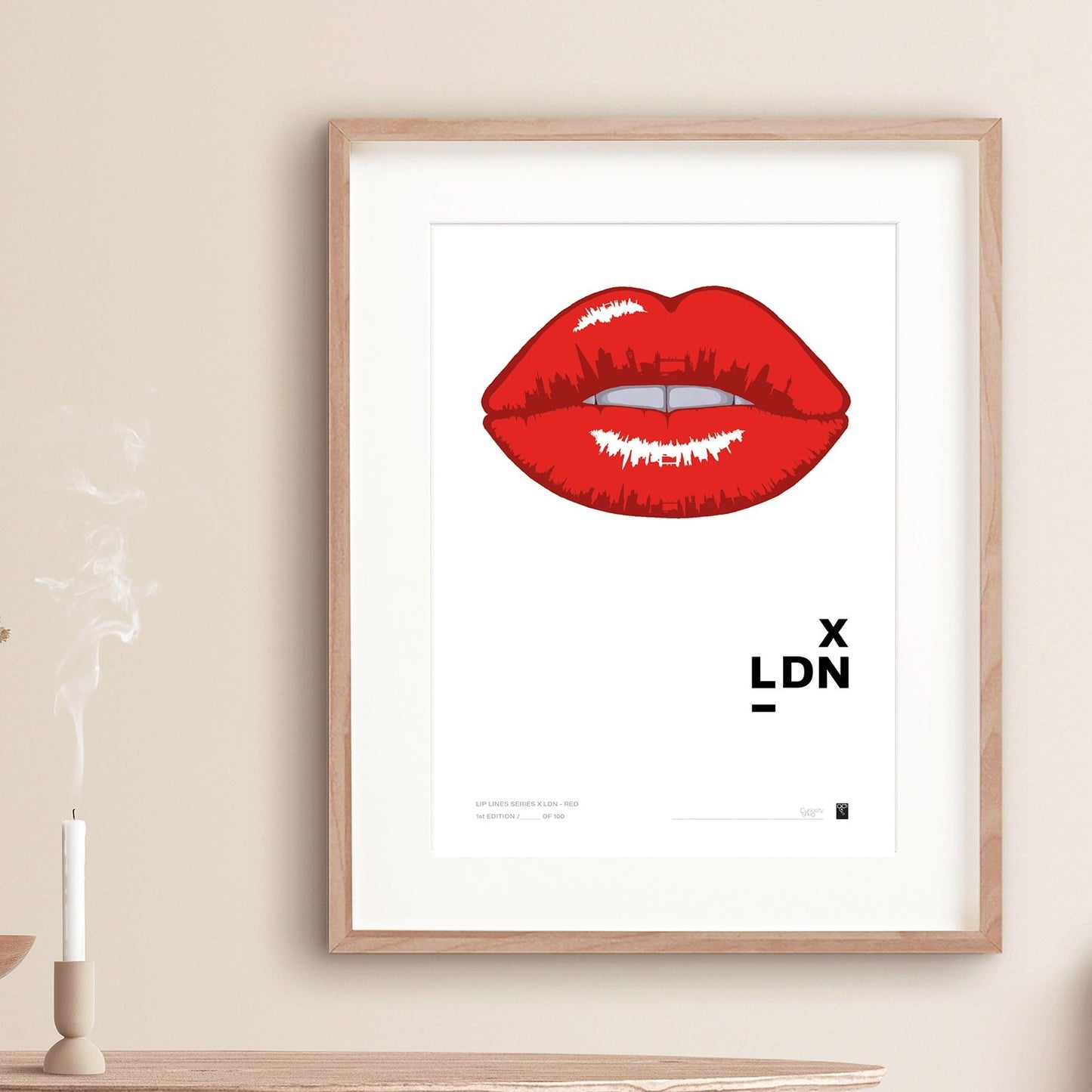 Lip Lines Series X LDN - Red - Limited Edition Print