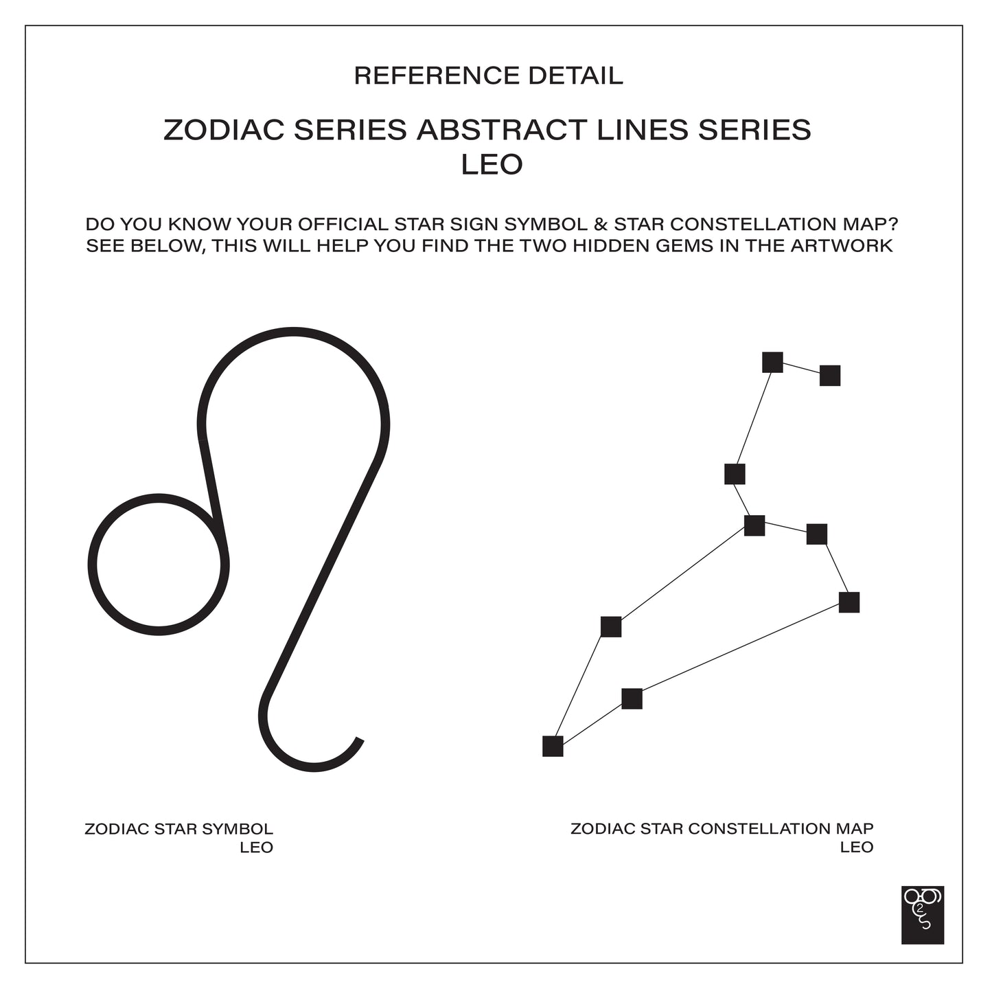 Zodiac Series - Abstract Lines - Leo - Limited Edition Print