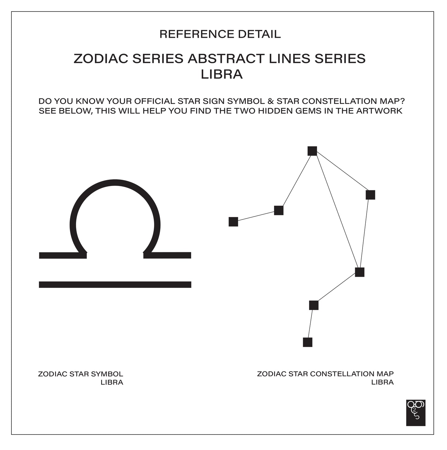 Zodiac Series - Abstract Lines - Libra - Limited Edition Print