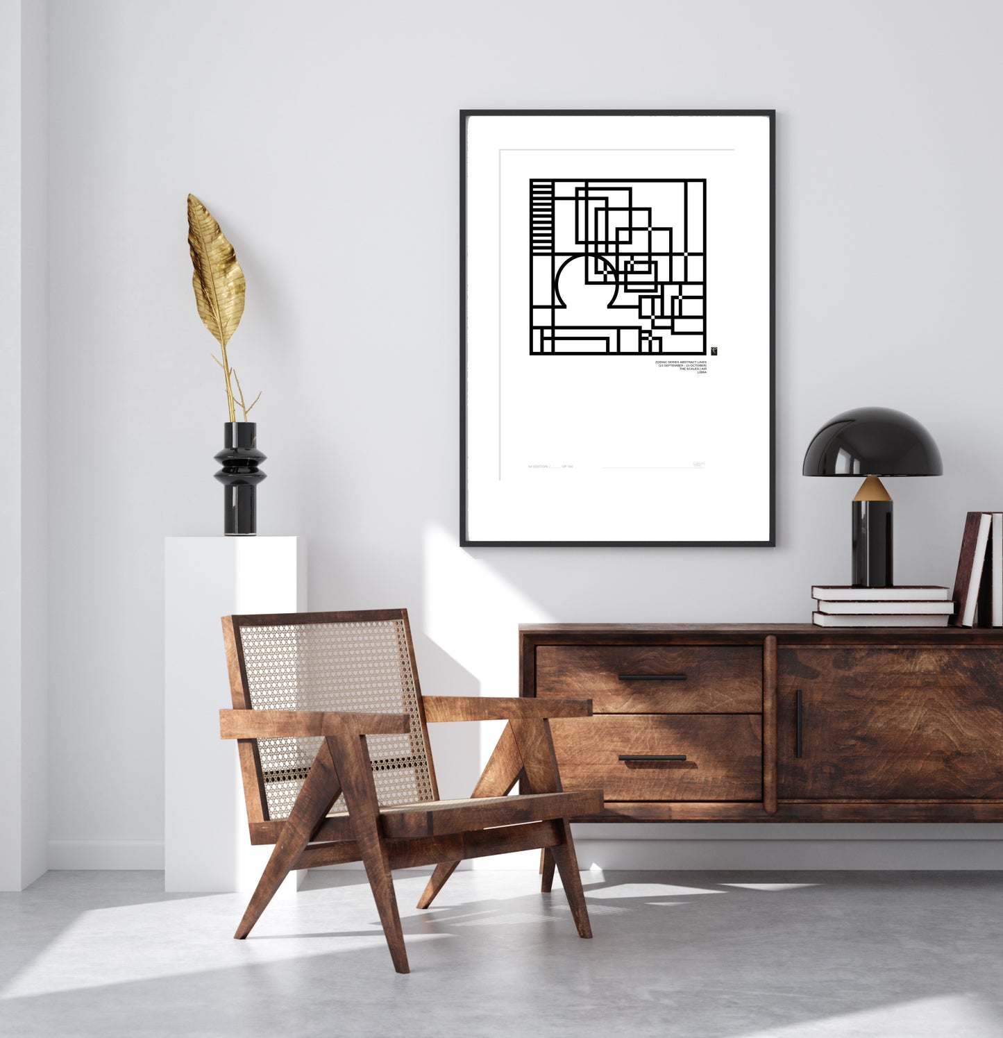 Zodiac Series - Abstract Lines - Libra - Limited Edition Print