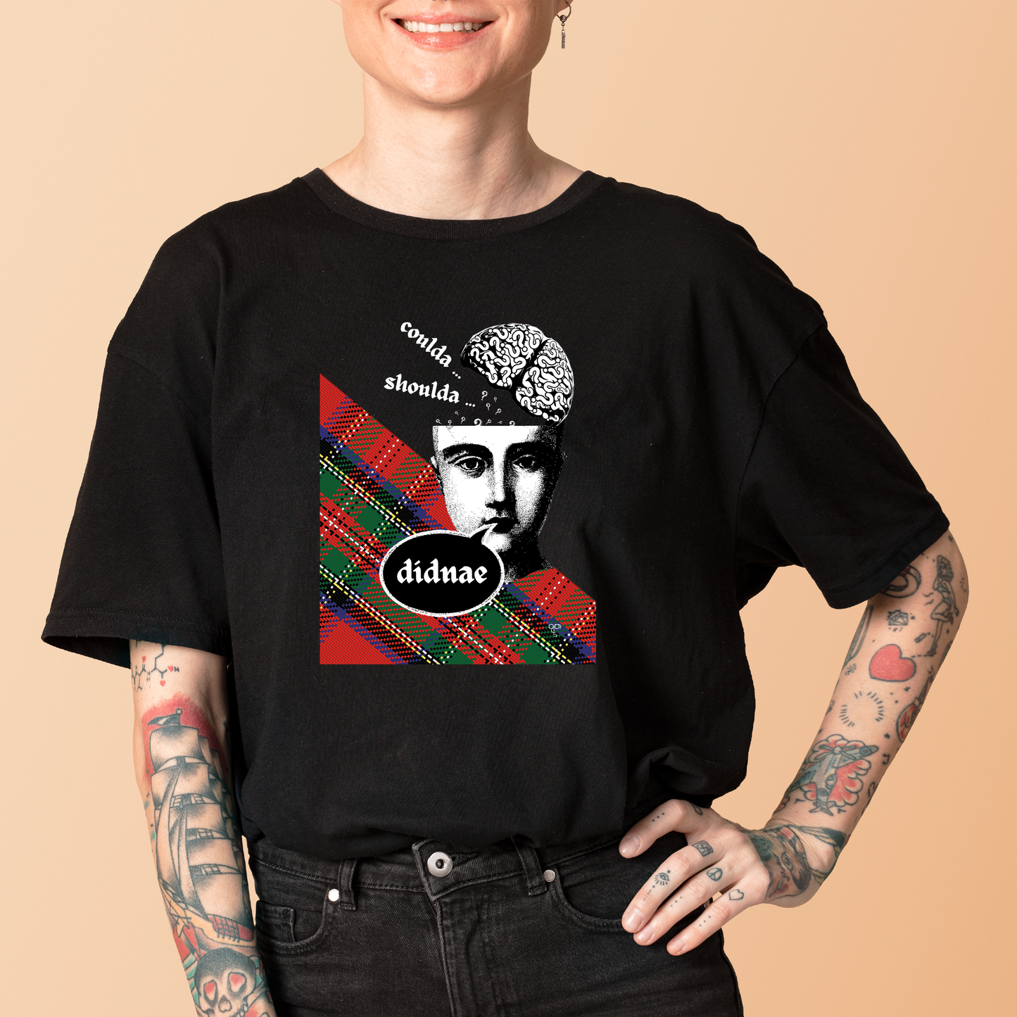 Coulda, Shoulda, Didnae | Madscot Unisex T-shirt - Black