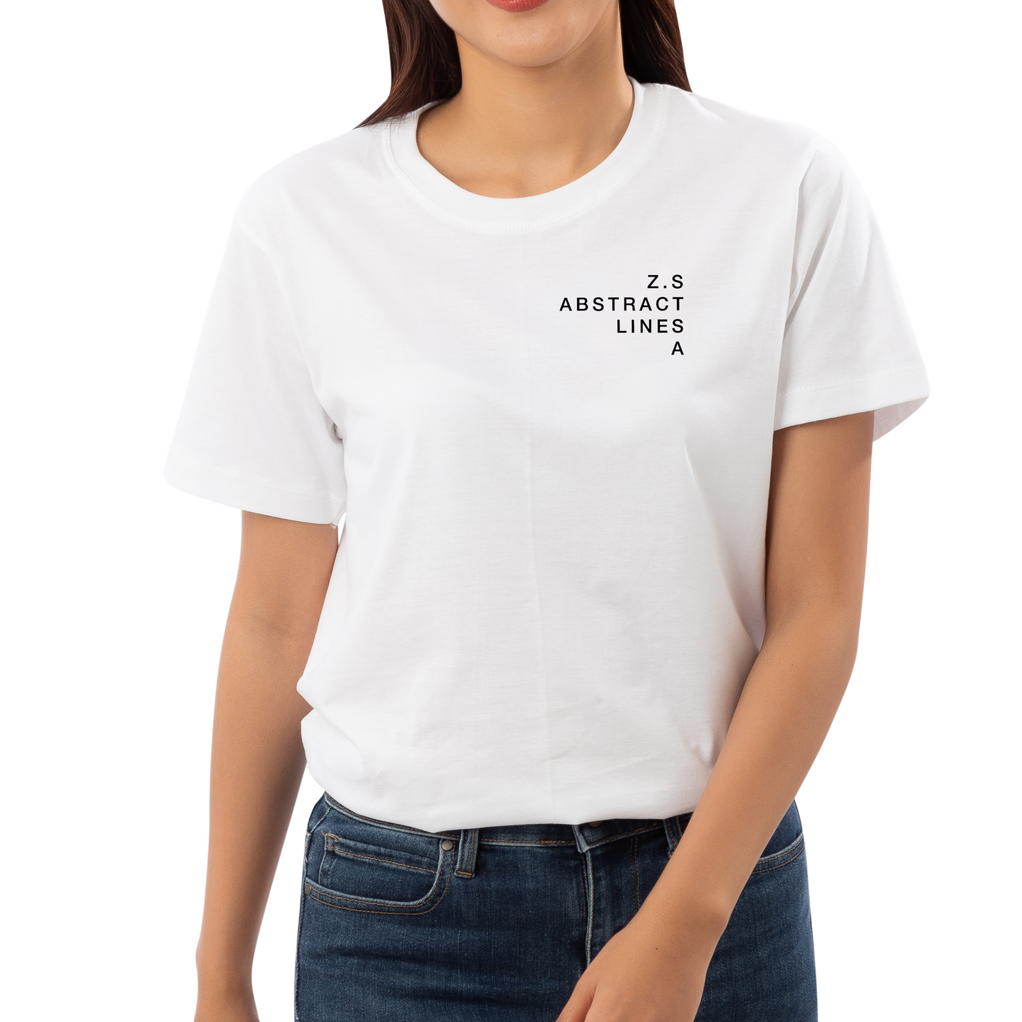 Zodiac Series Abstract Lines Aquarius | Unisex T-Shirt - White