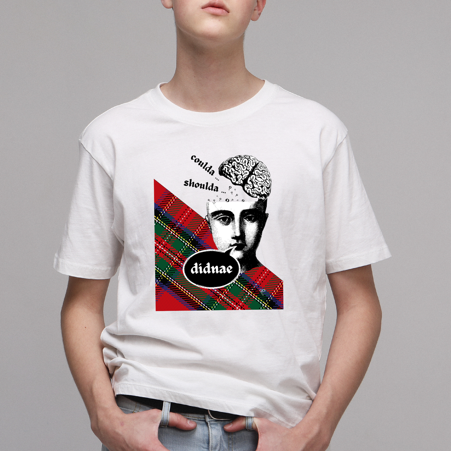 Coulda, Shoulda, Didnae | Madscot Unisex T-Shirt - White