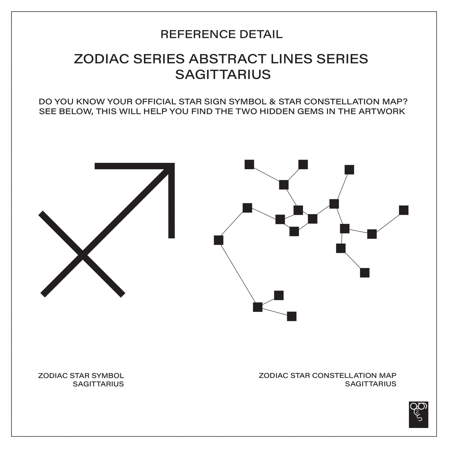 Zodiac Series - Abstract Lines - Sagittarius - Limited Edition Print