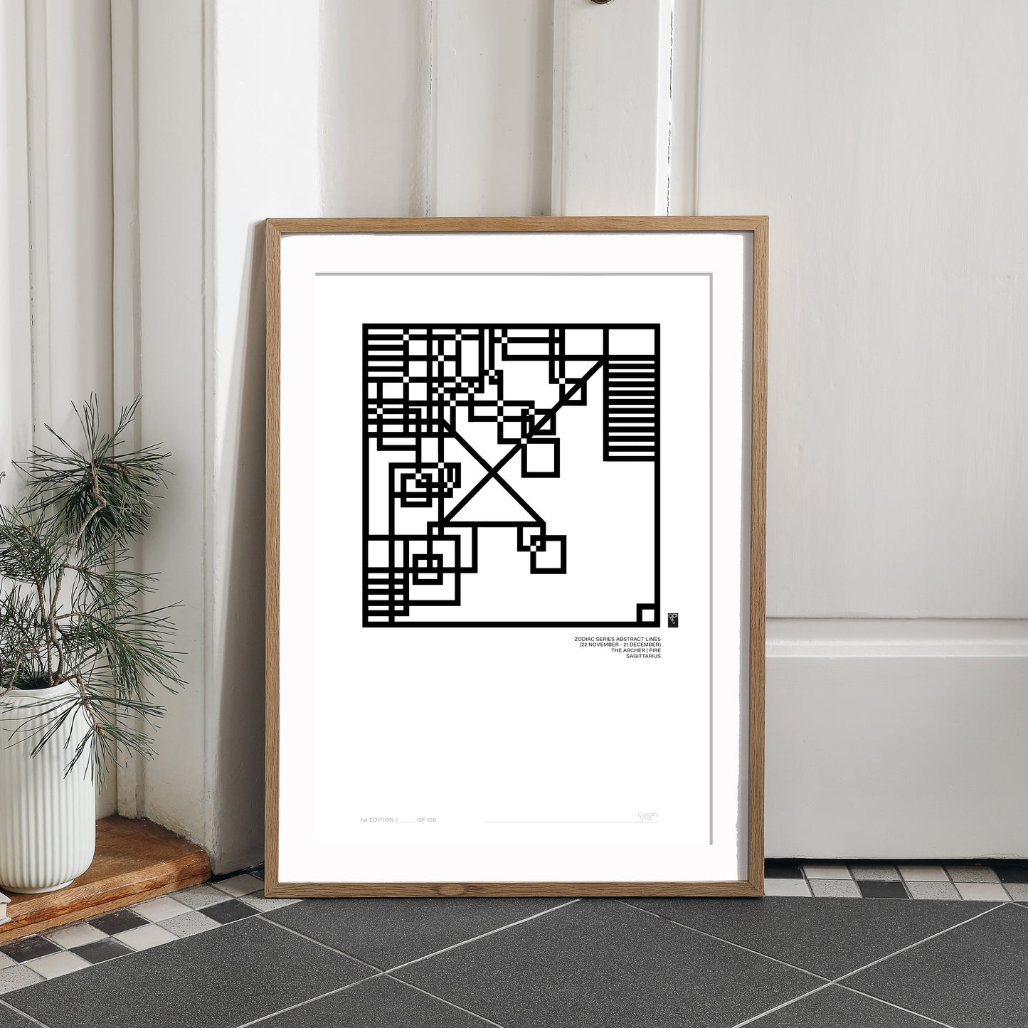 Zodiac Series - Abstract Lines - Sagittarius - Limited Edition Print