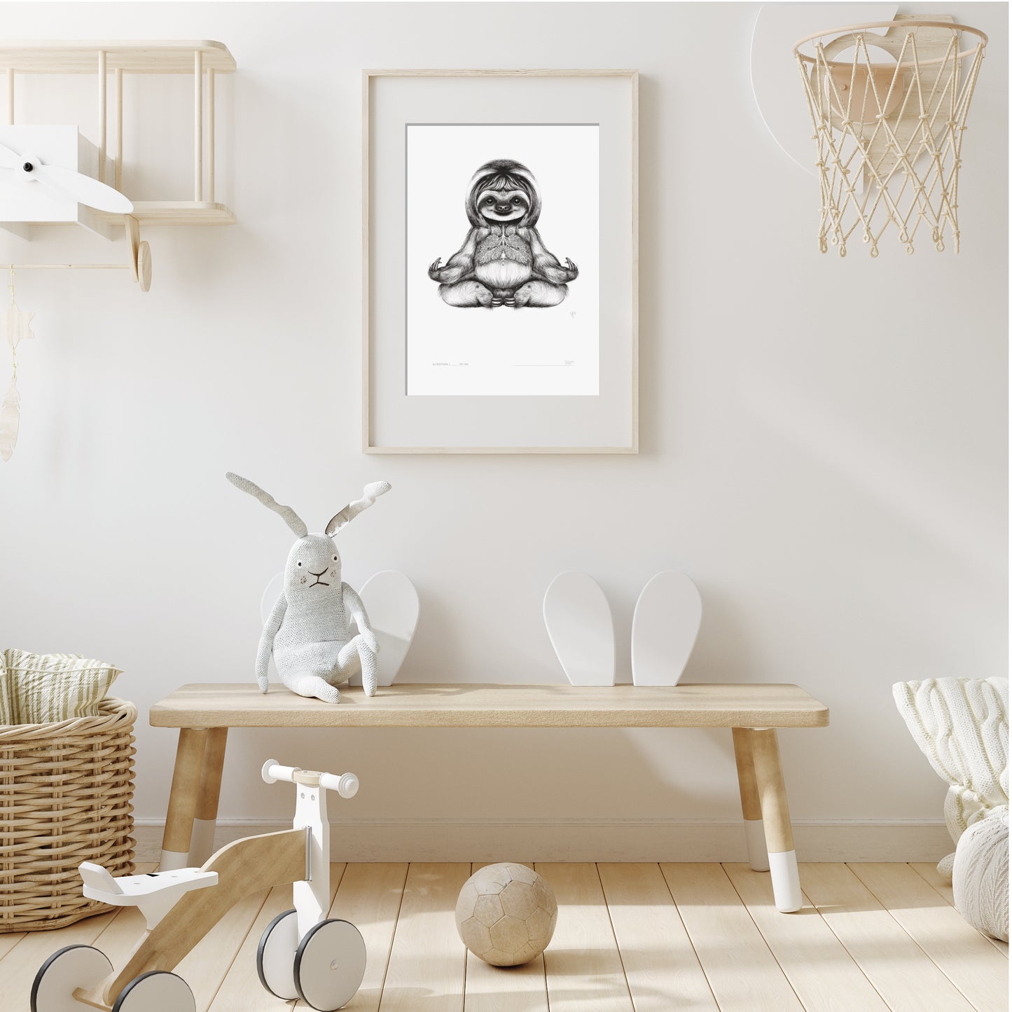 Curious Creatures Series - Salvador 'Surrender' Sloth - Limited Edition Print