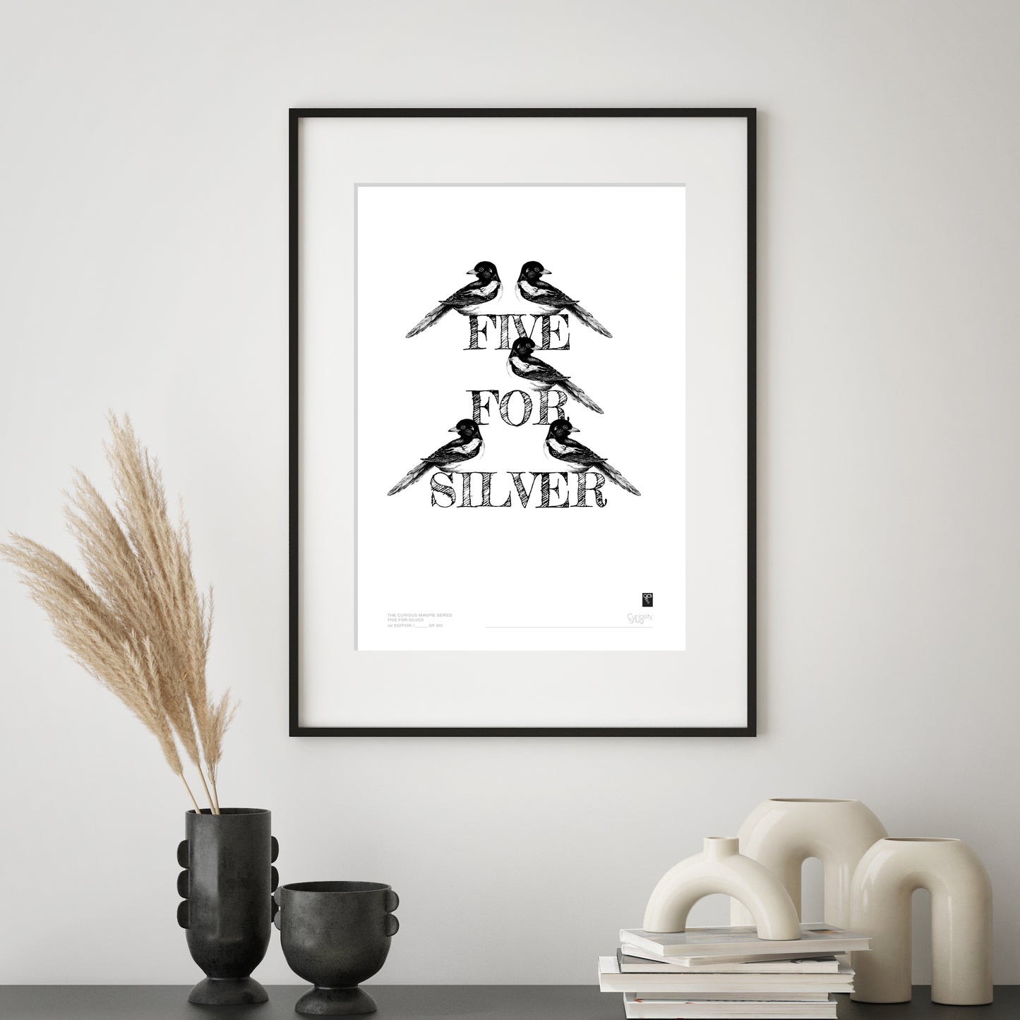 The Curious Magpie Series - Five For Silver - Limited Edition Print