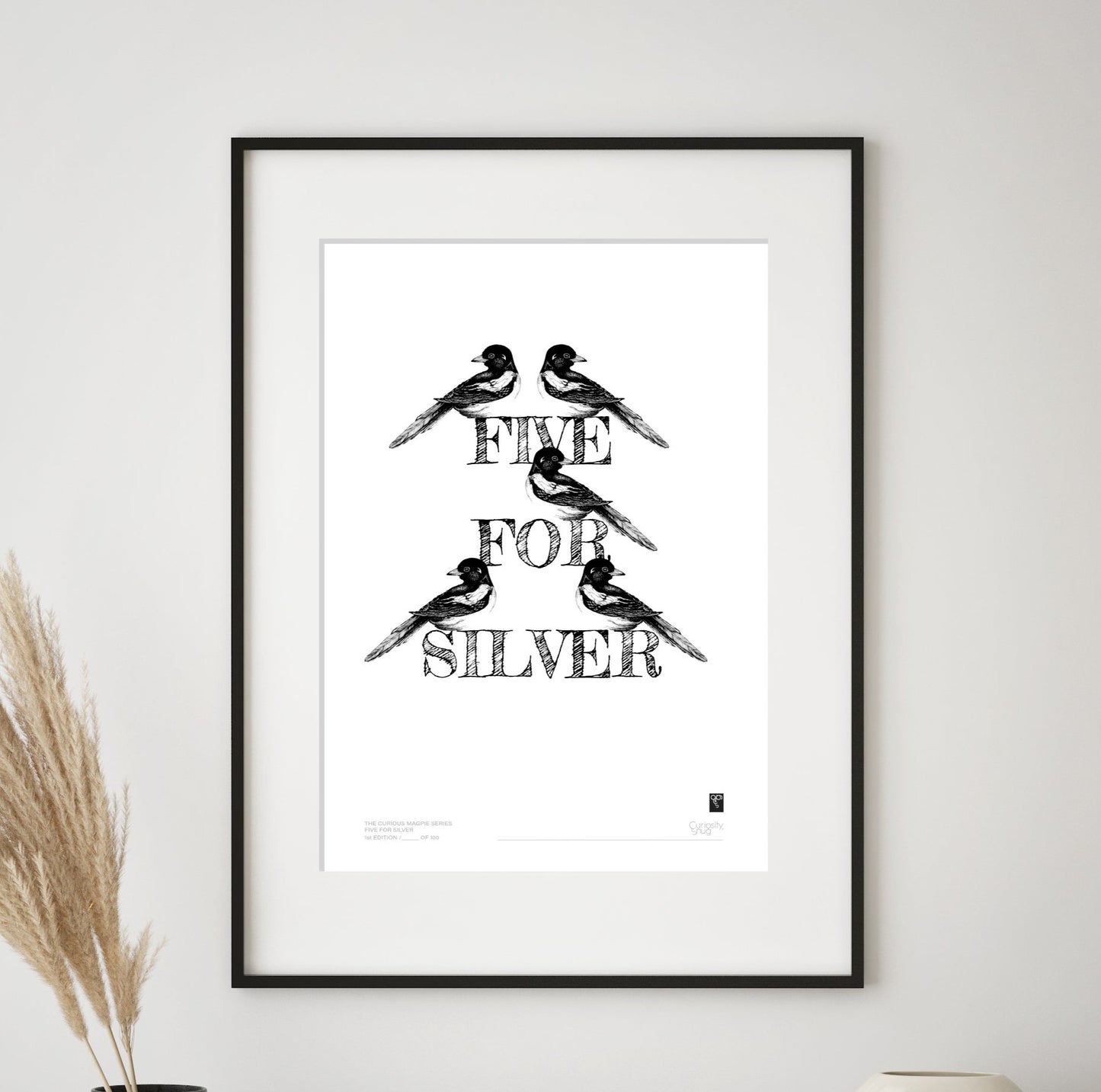 The Curious Magpie Series - Five For Silver - Limited Edition Print
