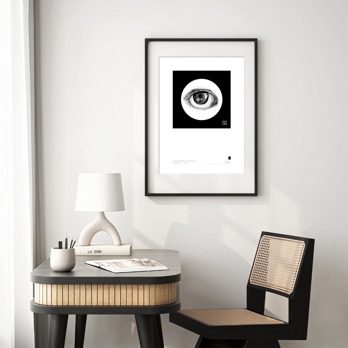 London Eye Series - I C U - LDN - Black - Limited Edition Print