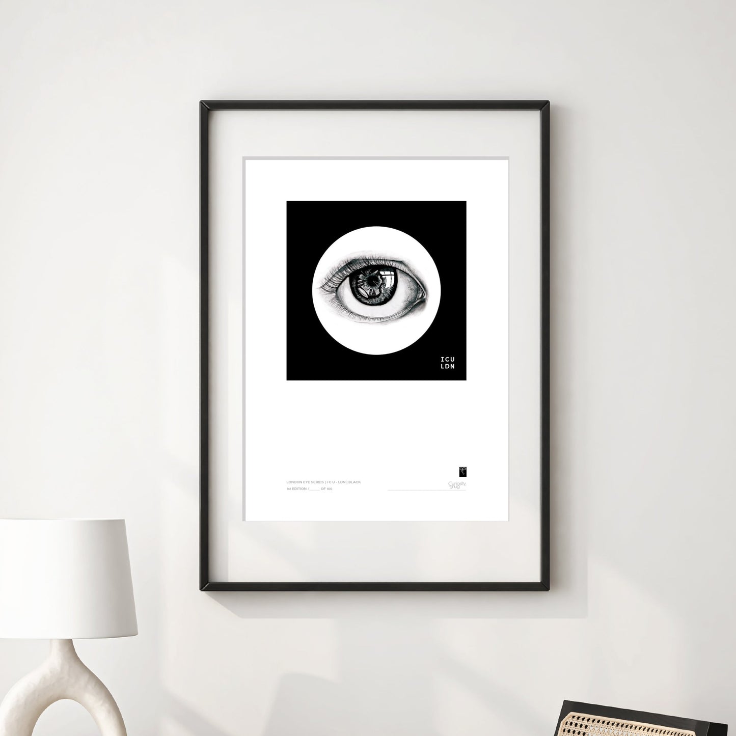 London Eye Series - I C U - LDN - Black - Limited Edition Print