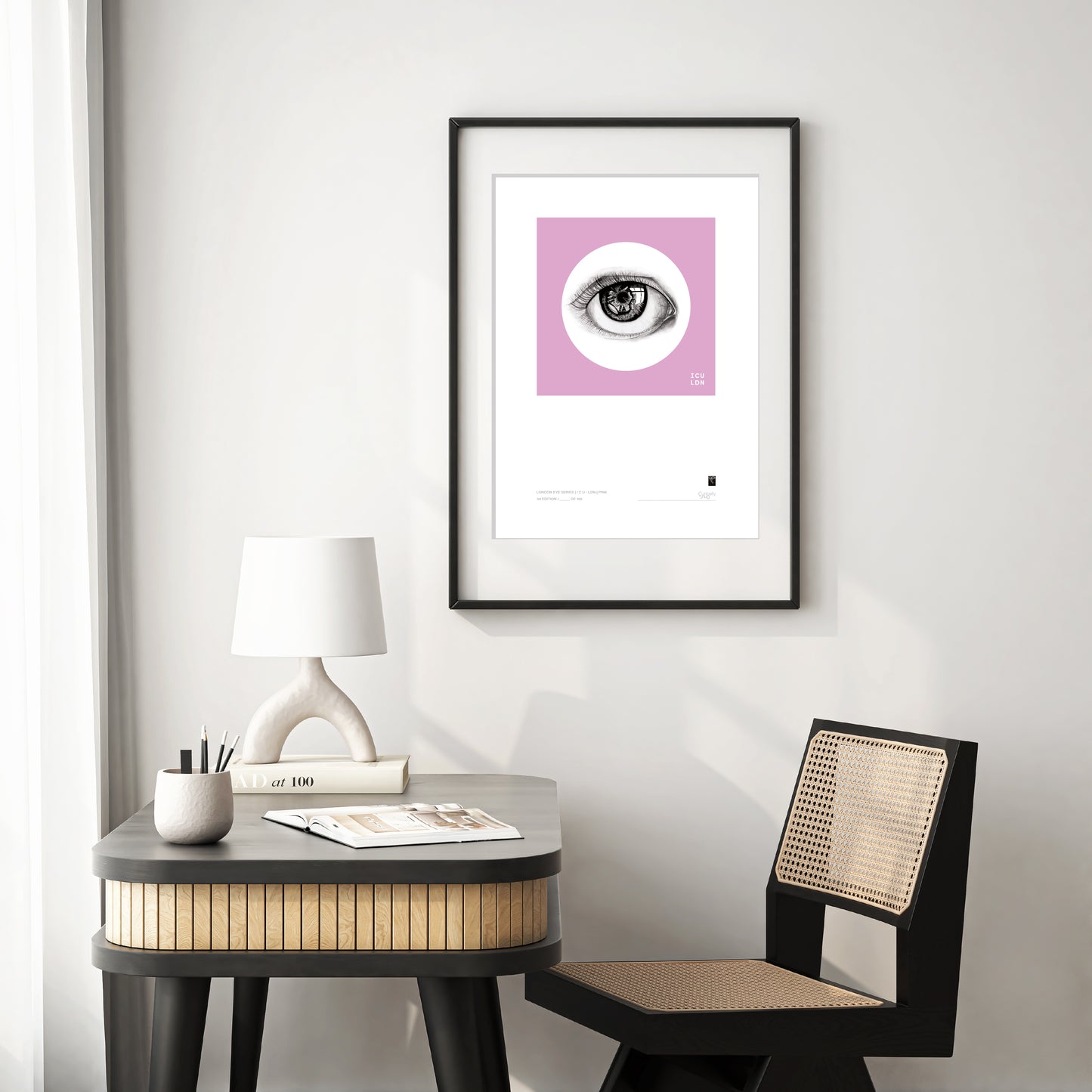 London Eye Series - I C U - LDN - Pink - Limited Edition Print