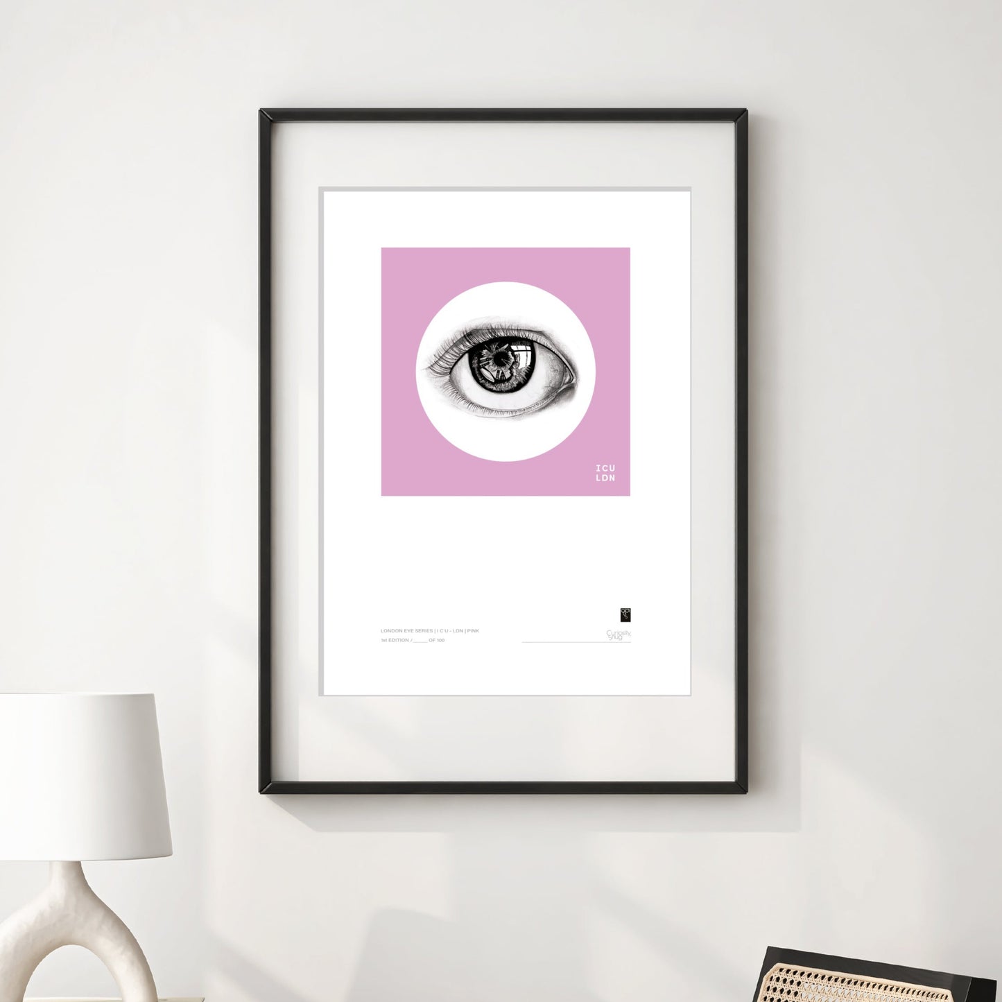 London Eye Series - I C U - LDN - Pink - Limited Edition Print