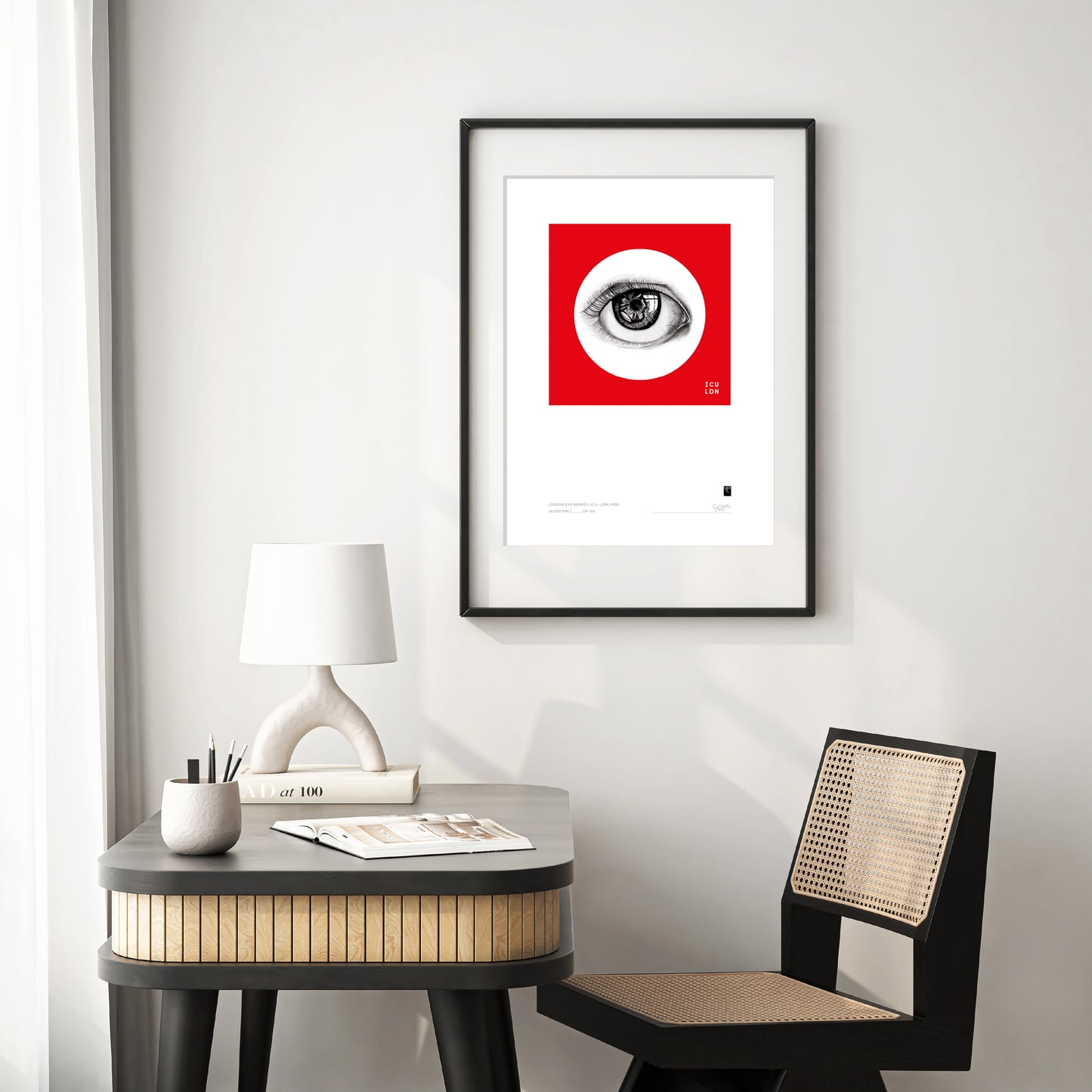 London Eye Series - I C U - LDN - Red - Limited Edition Print