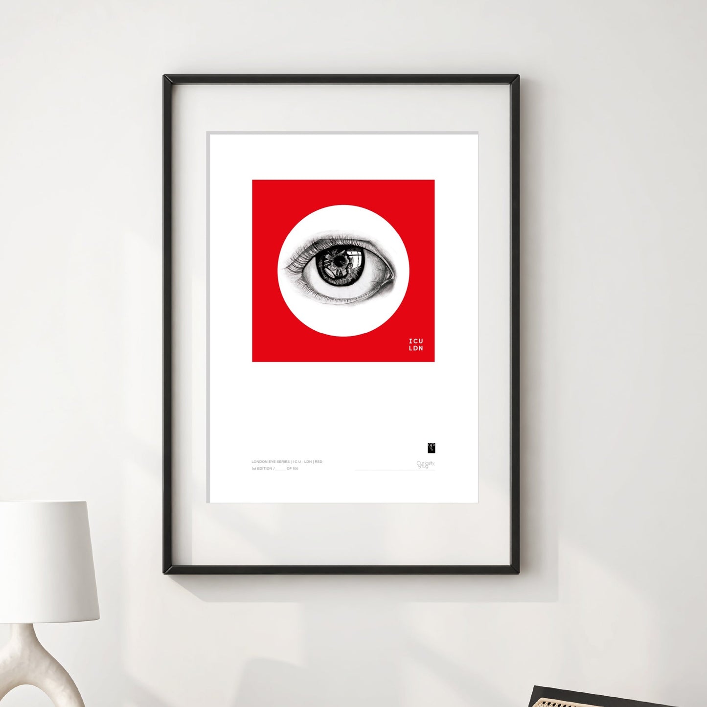 London Eye Series - I C U - LDN - Red - Limited Edition Print