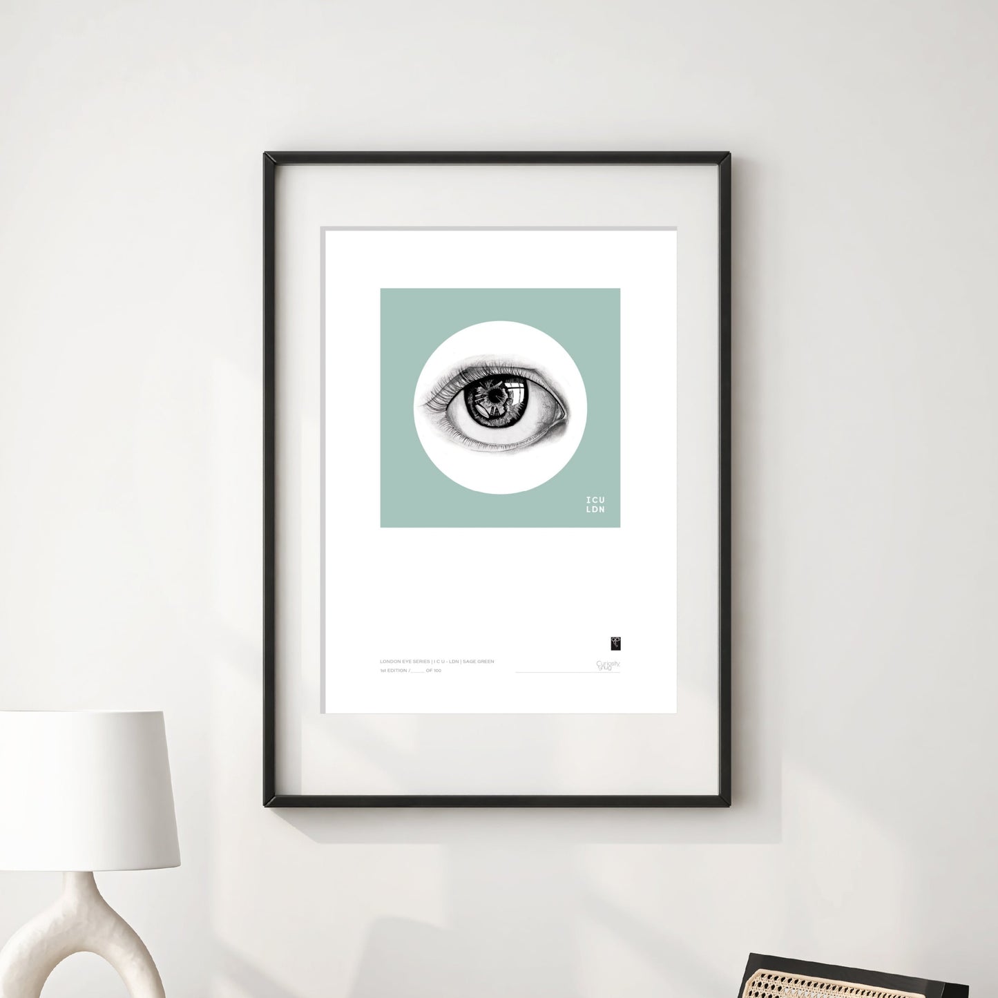 London Eye Series - I C U - LDN - Sage Green - Limited Edition Print