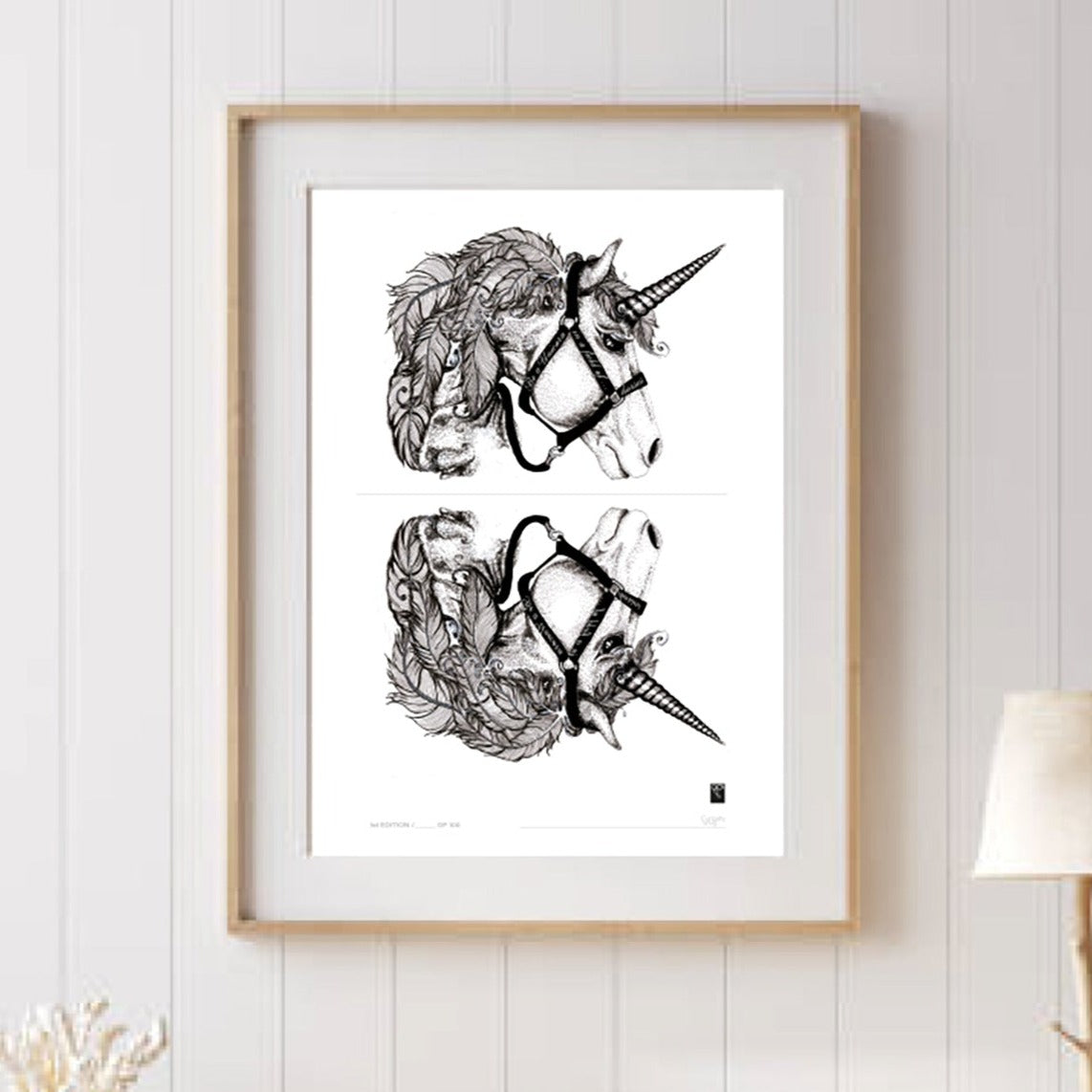 Curious Creatures Series - Self Reflection Unicorn - Limited Edition Print