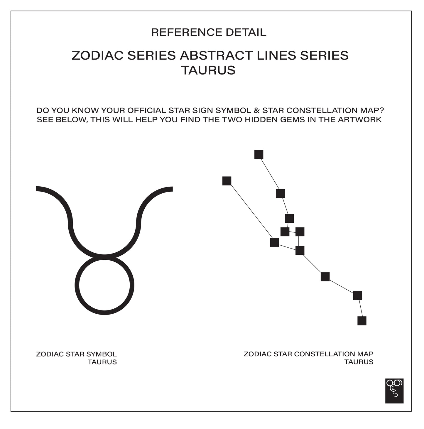 Zodiac Series - Abstract Lines - Taurus - Limited Edition Print