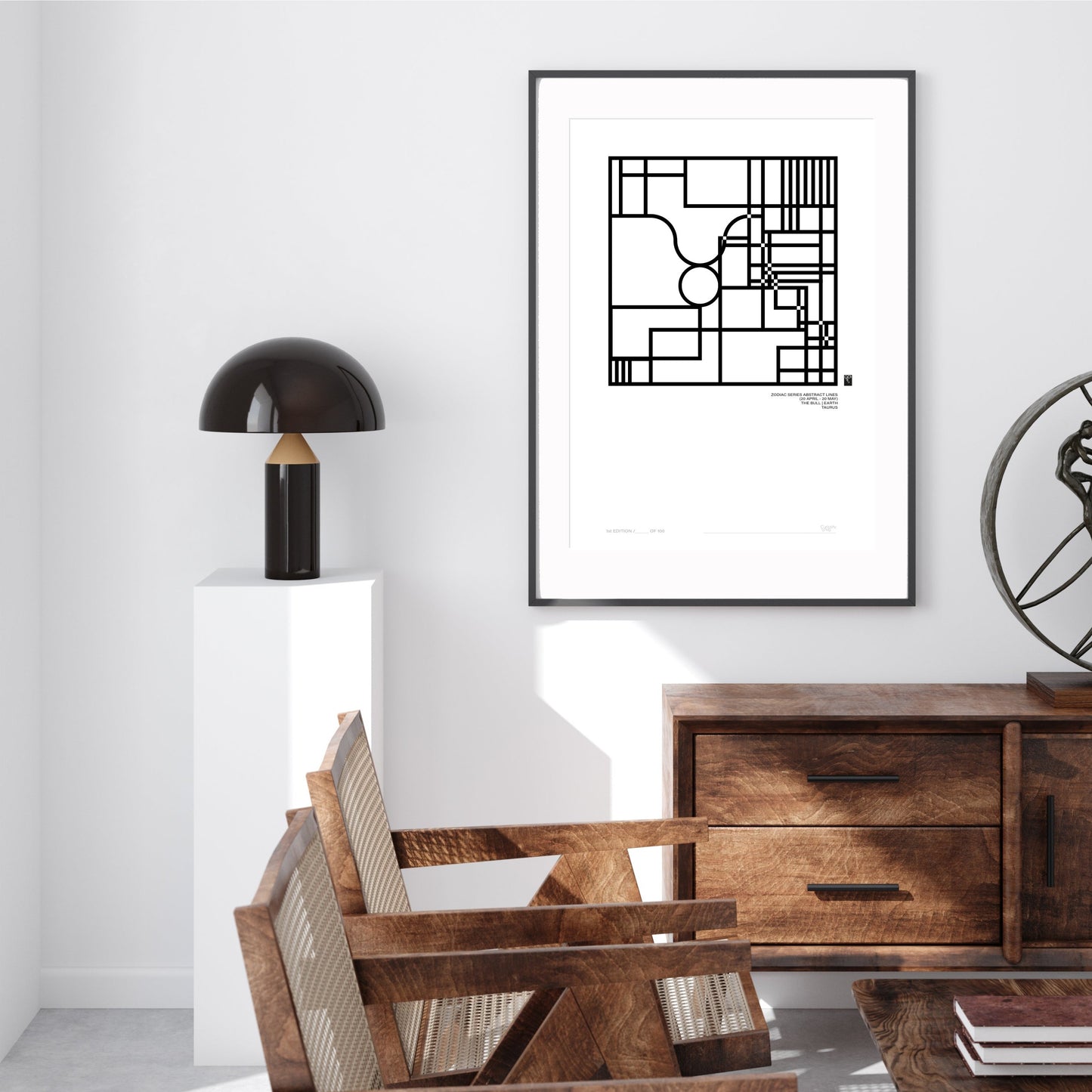 Zodiac Series - Abstract Lines - Taurus - Limited Edition Print