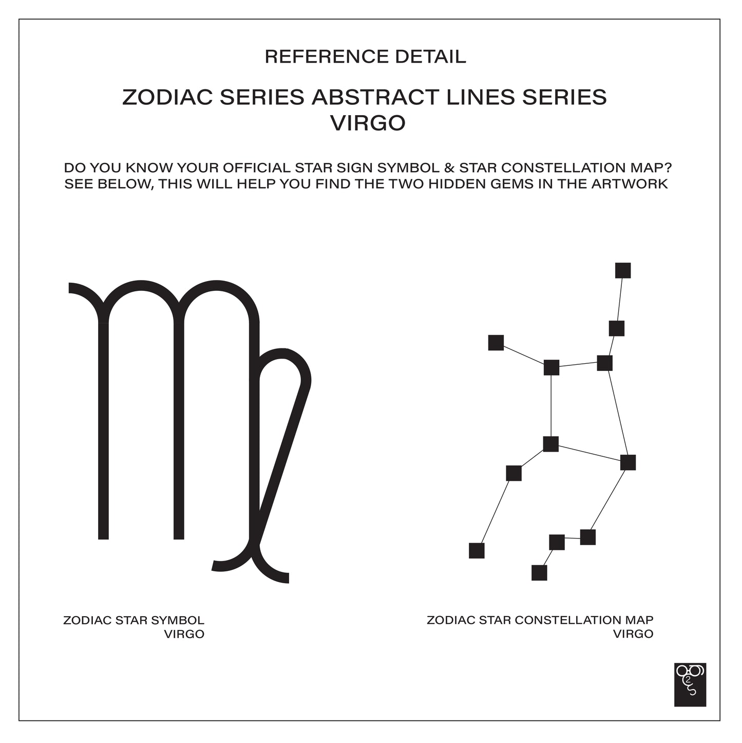 Zodiac Series - Abstract Lines - Virgo - Limited Edition Print