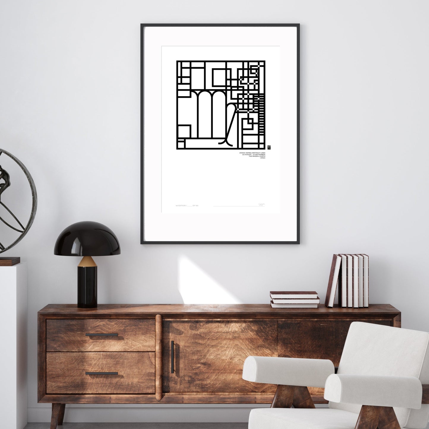 Zodiac Series - Abstract Lines - Virgo - Limited Edition Print