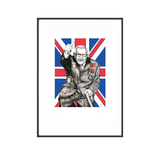 Portrait Series - Captain Sir Thomas Moore You'll Never Walk Alone - Limited Edition Print