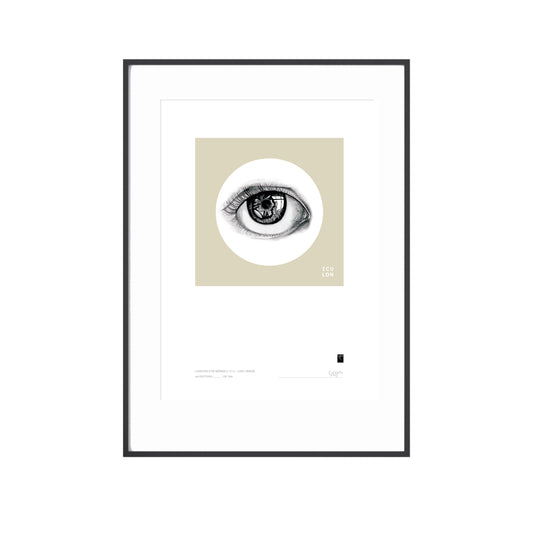 London Eye Series - I C U - LDN - Beige - Limited Edition Print