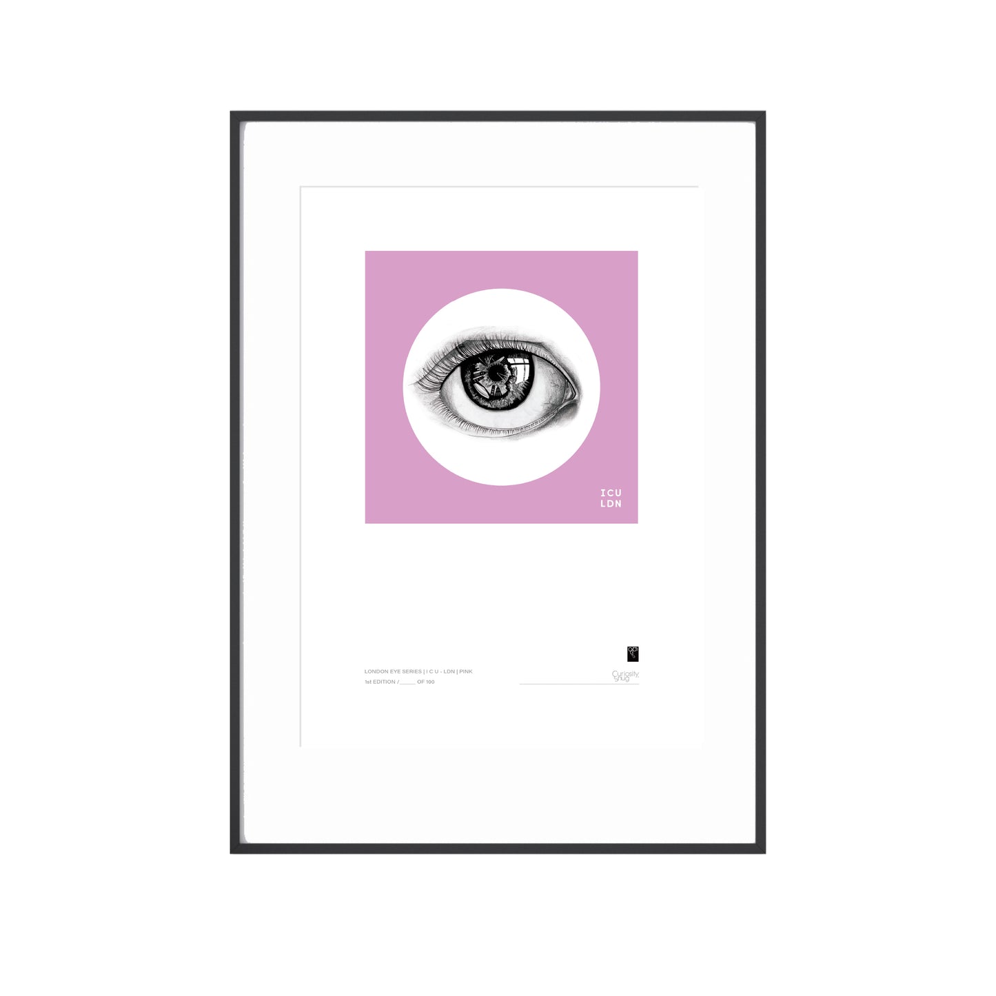 London Eye Series - I C U - LDN - Pink - Limited Edition Print