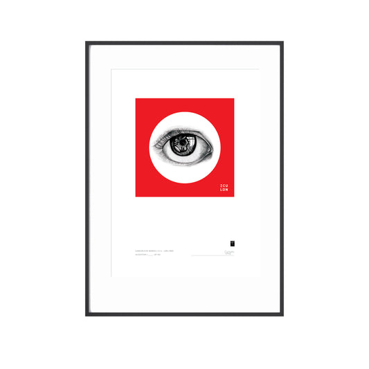 London Eye Series - I C U - LDN - Red - Limited Edition Print