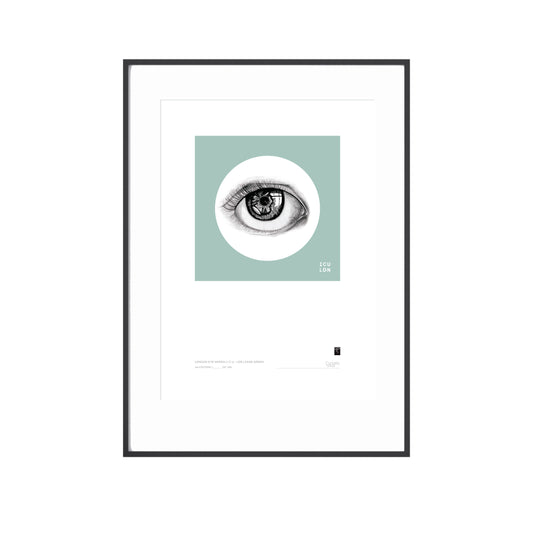 London Eye Series - I C U - LDN - Sage Green - Limited Edition Print