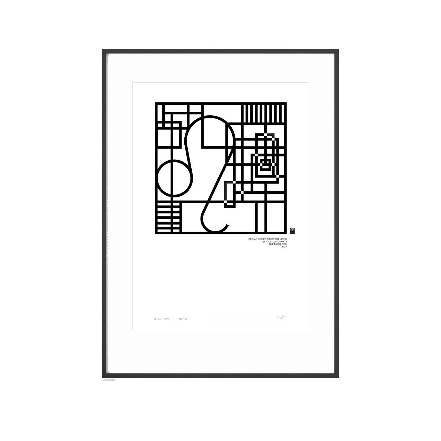 Zodiac Series - Abstract Lines - Leo - Limited Edition Print