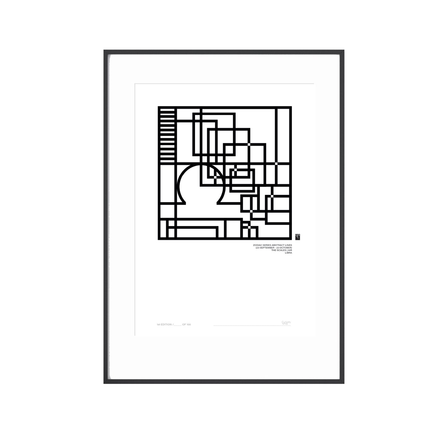 Zodiac Series - Abstract Lines - Libra - Limited Edition Print